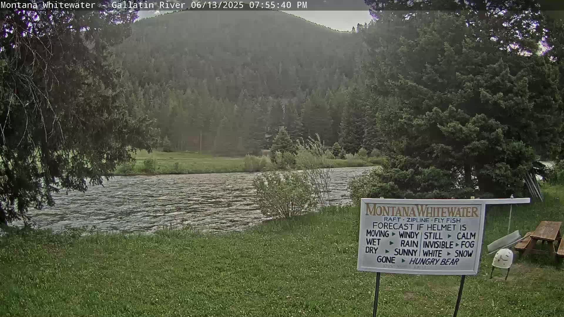 Montana Whitewater Rafting & Zipline in Gallatin River Live Cam - Gallatin Gateaway, Gallatin, Montana, USA