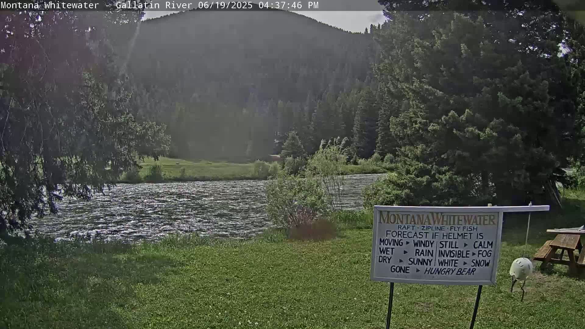 Montana Whitewater Rafting & Zipline in Gallatin River Live Cam - Gallatin Gateaway, Gallatin, Montana, USA