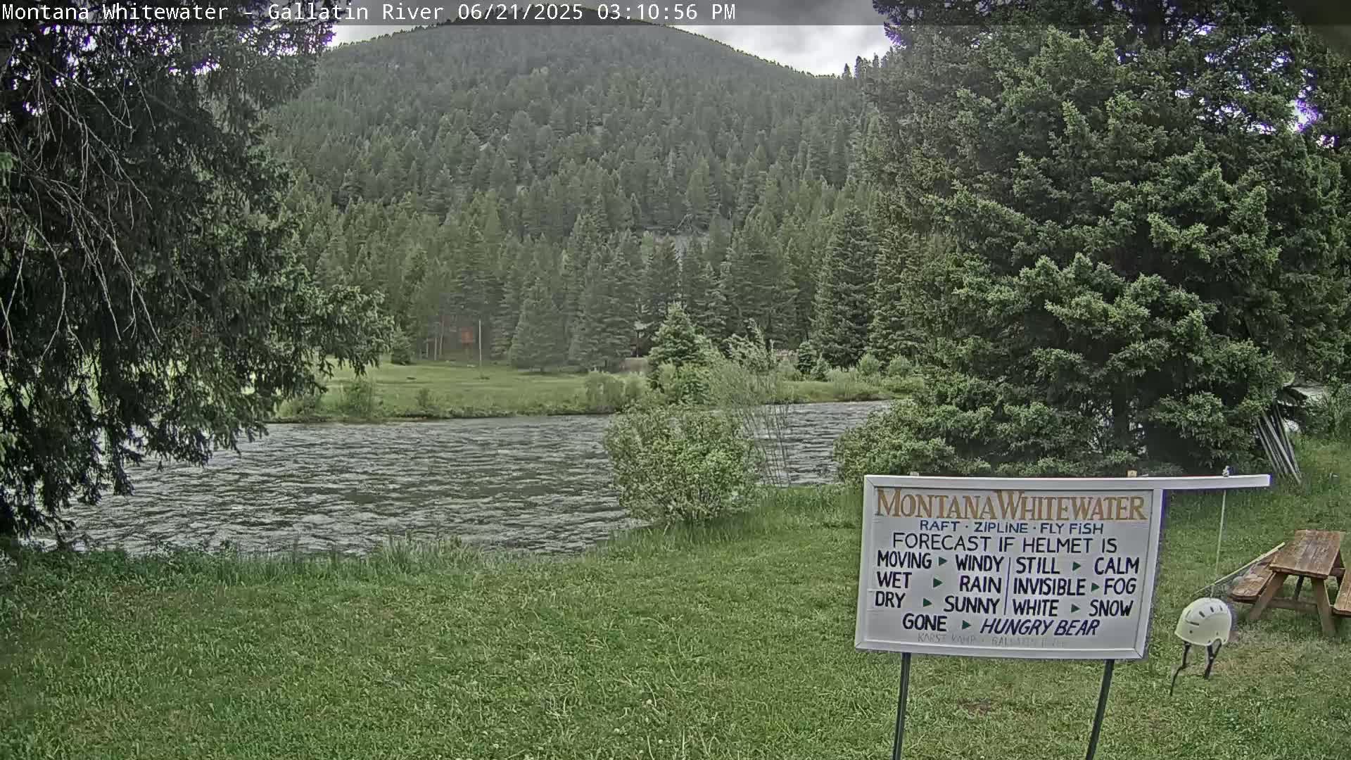 Montana Whitewater Rafting & Zipline in Gallatin River Live Cam - Gallatin Gateaway, Gallatin, Montana, USA
