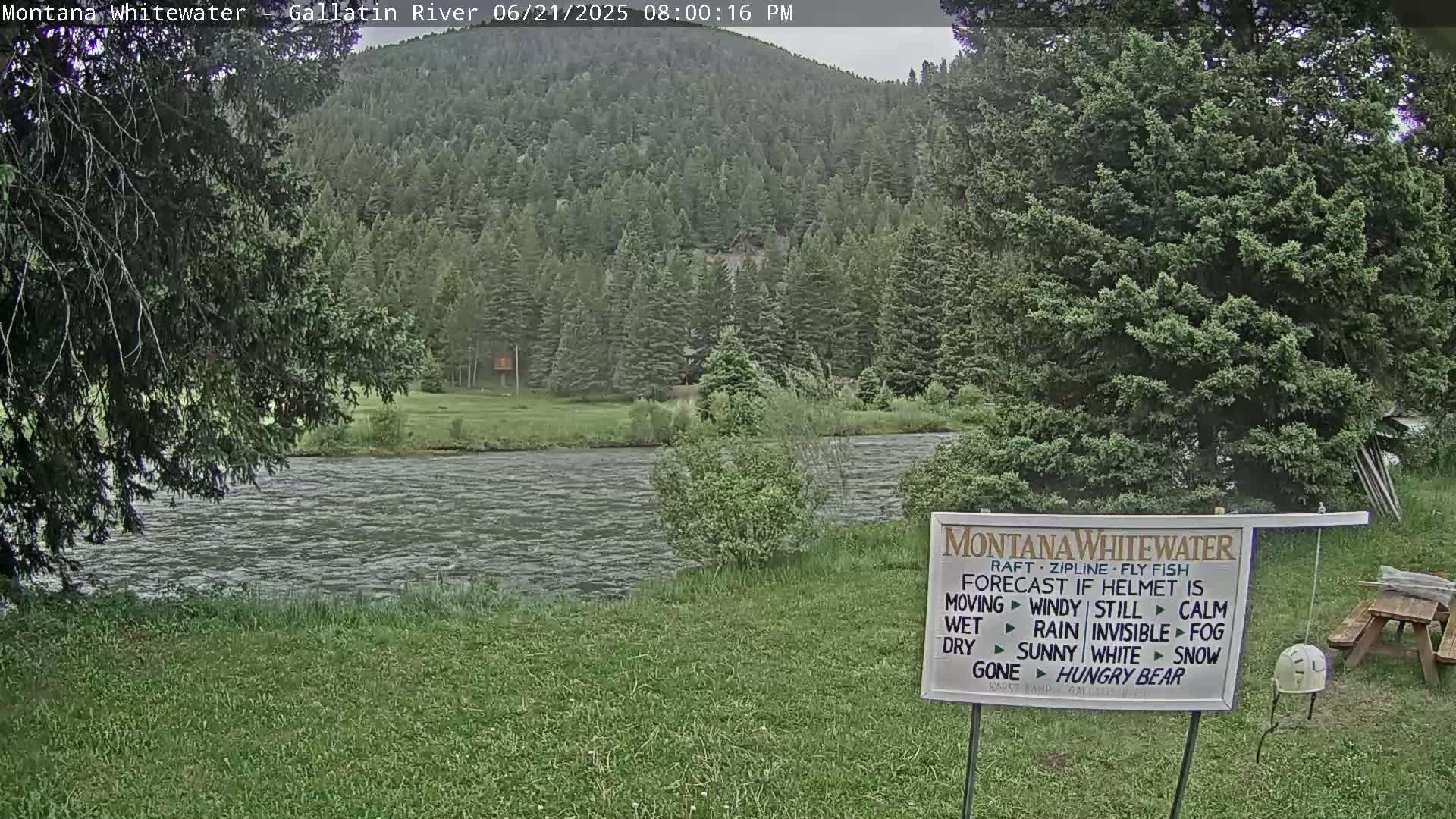Montana Whitewater Rafting & Zipline in Gallatin River Live Cam - Gallatin Gateaway, Gallatin, Montana, USA