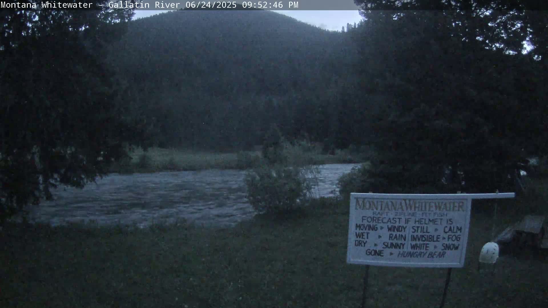 Montana Whitewater Rafting & Zipline in Gallatin River Live Cam - Gallatin Gateaway, Gallatin, Montana, USA