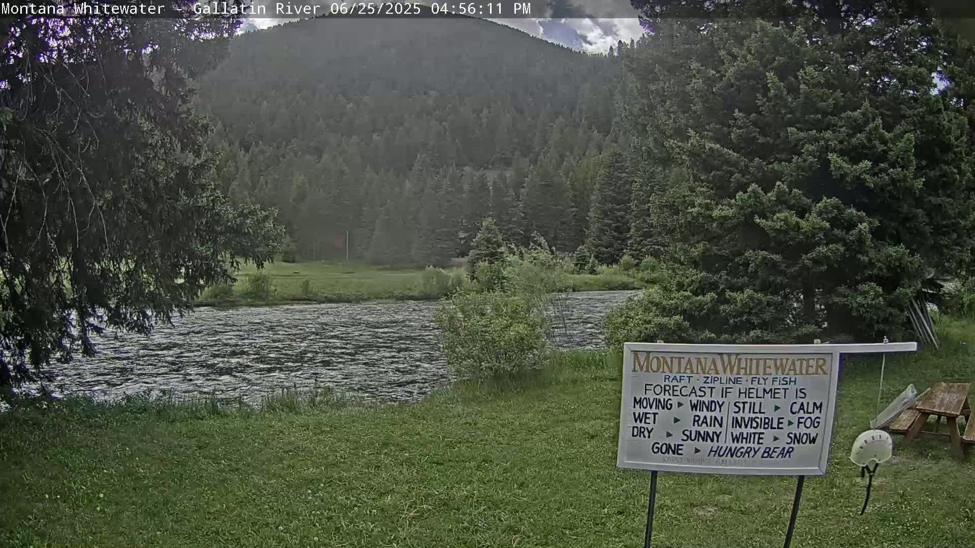 Montana Whitewater Rafting & Zipline in Gallatin River Live Cam - Gallatin Gateaway, Gallatin, Montana, USA