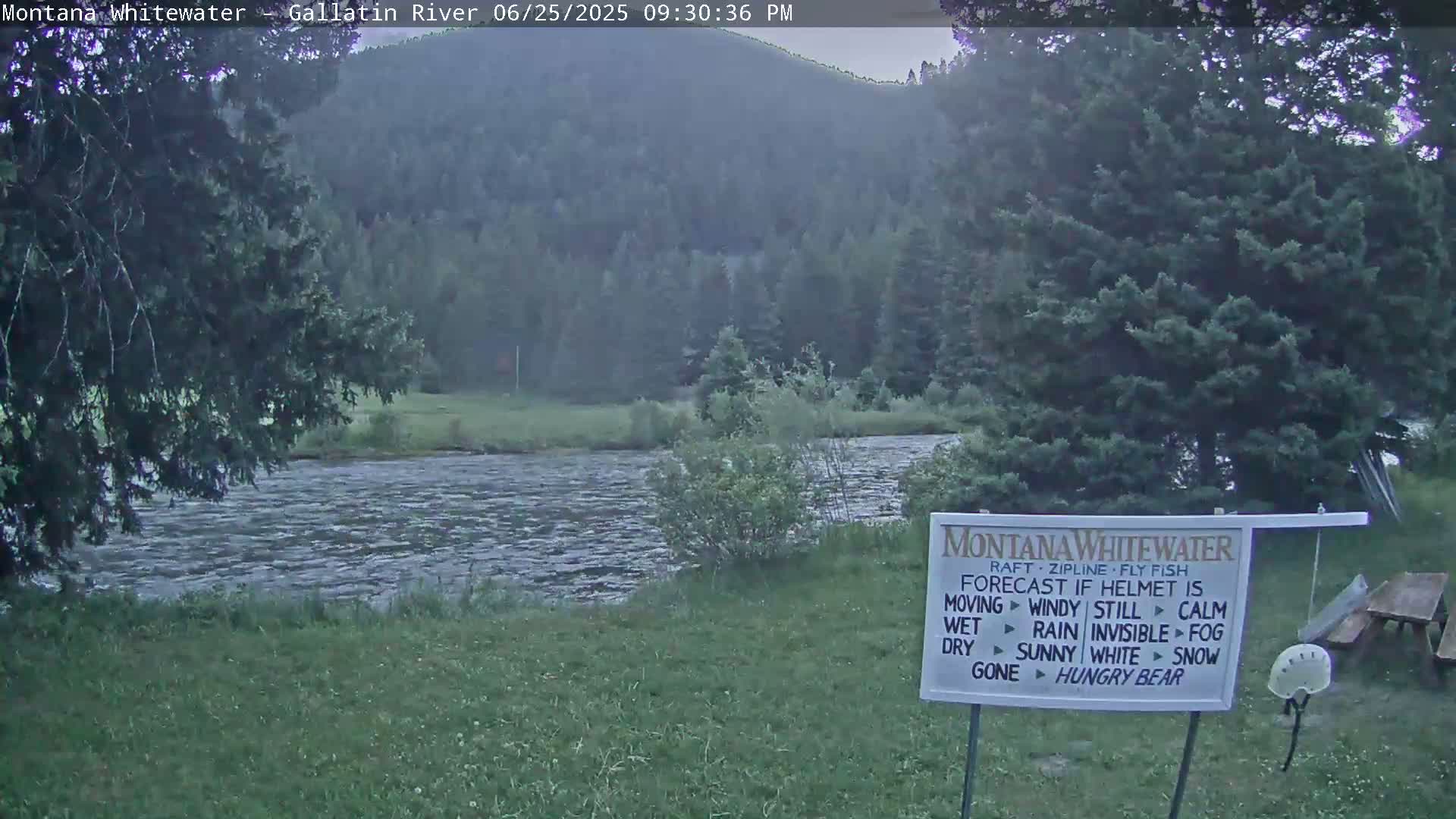 Montana Whitewater Rafting & Zipline in Gallatin River Live Cam - Gallatin Gateaway, Gallatin, Montana, USA