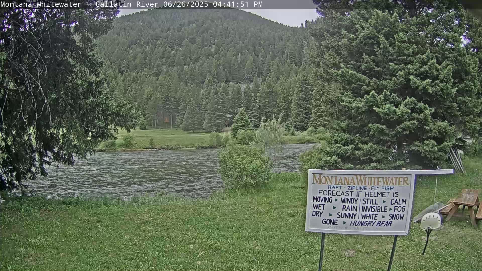 Montana Whitewater Rafting & Zipline in Gallatin River Live Cam - Gallatin Gateaway, Gallatin, Montana, USA