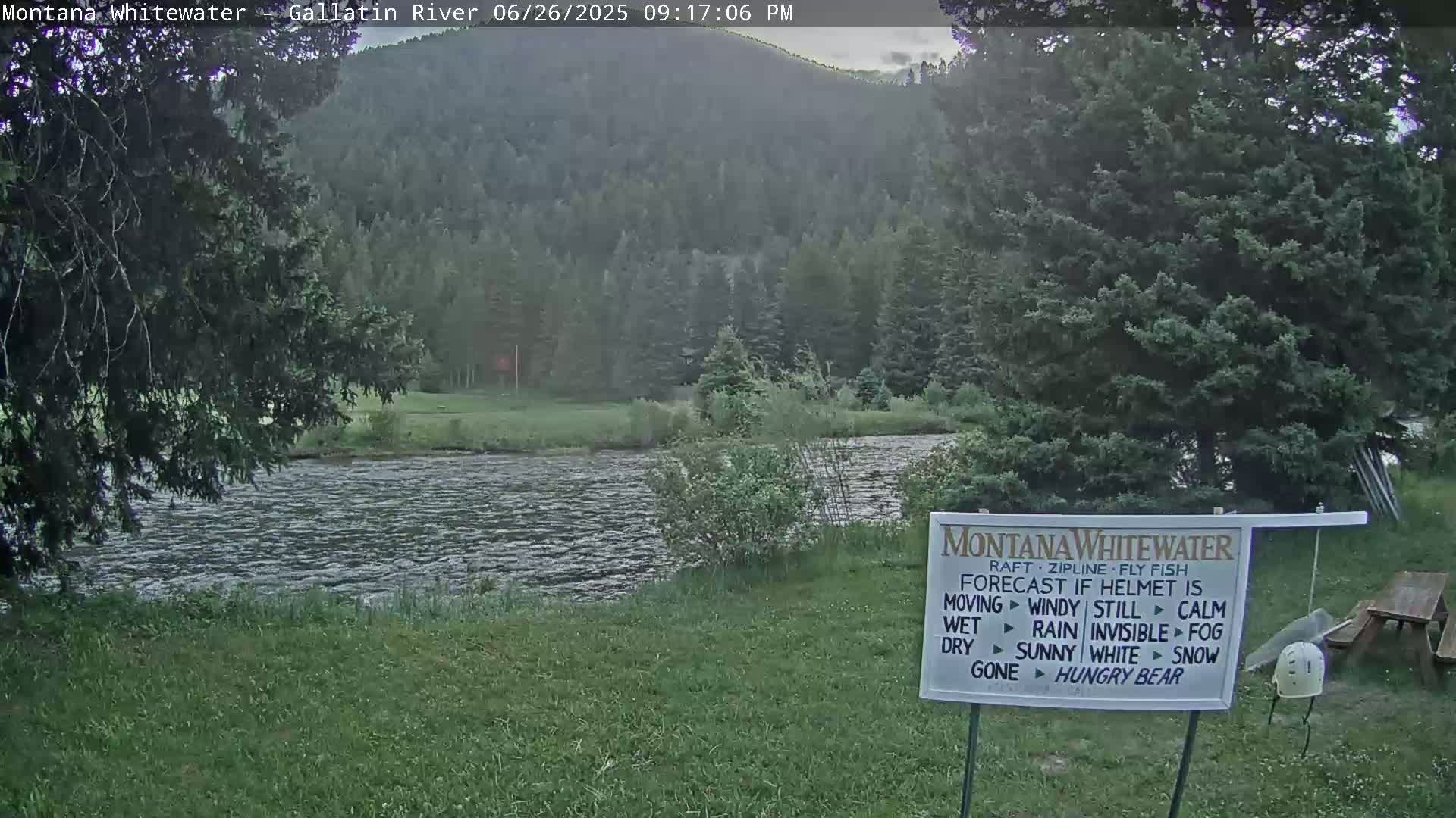 Montana Whitewater Rafting & Zipline in Gallatin River Live Cam - Gallatin Gateaway, Gallatin, Montana, USA