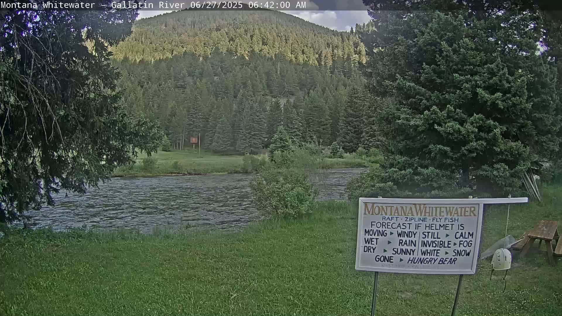 Montana Whitewater Rafting & Zipline in Gallatin River Live Cam - Gallatin Gateaway, Gallatin, Montana, USA