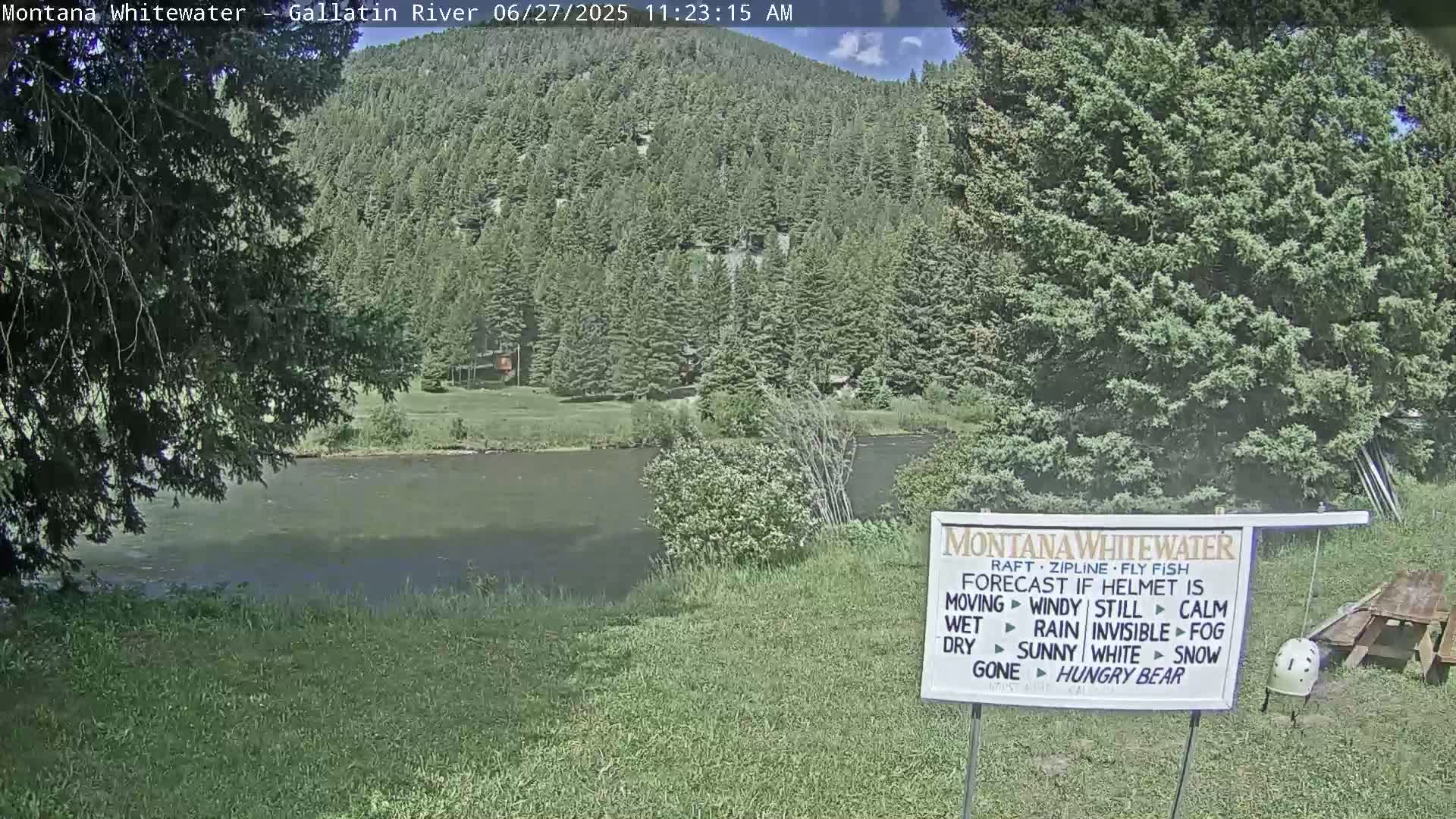 Montana Whitewater Rafting & Zipline in Gallatin River Live Cam - Gallatin Gateaway, Gallatin, Montana, USA