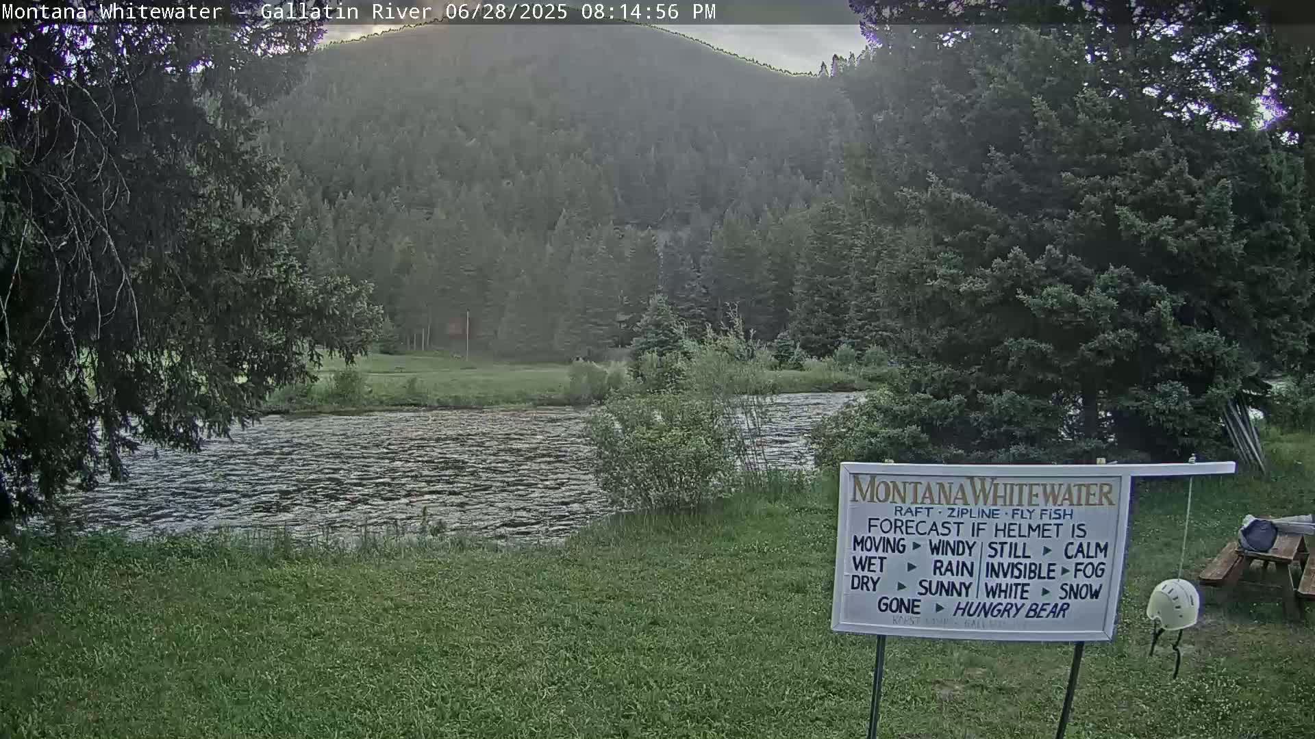 Montana Whitewater Rafting & Zipline in Gallatin River Live Cam - Gallatin Gateaway, Gallatin, Montana, USA