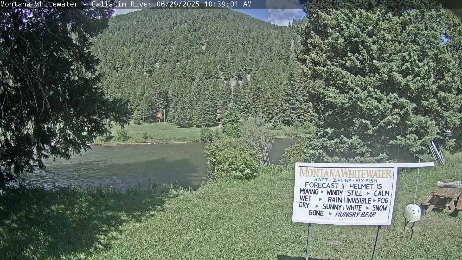 Montana Whitewater Rafting & Zipline in Gallatin River Live Cam - Gallatin Gateaway, Gallatin, Montana, USA
