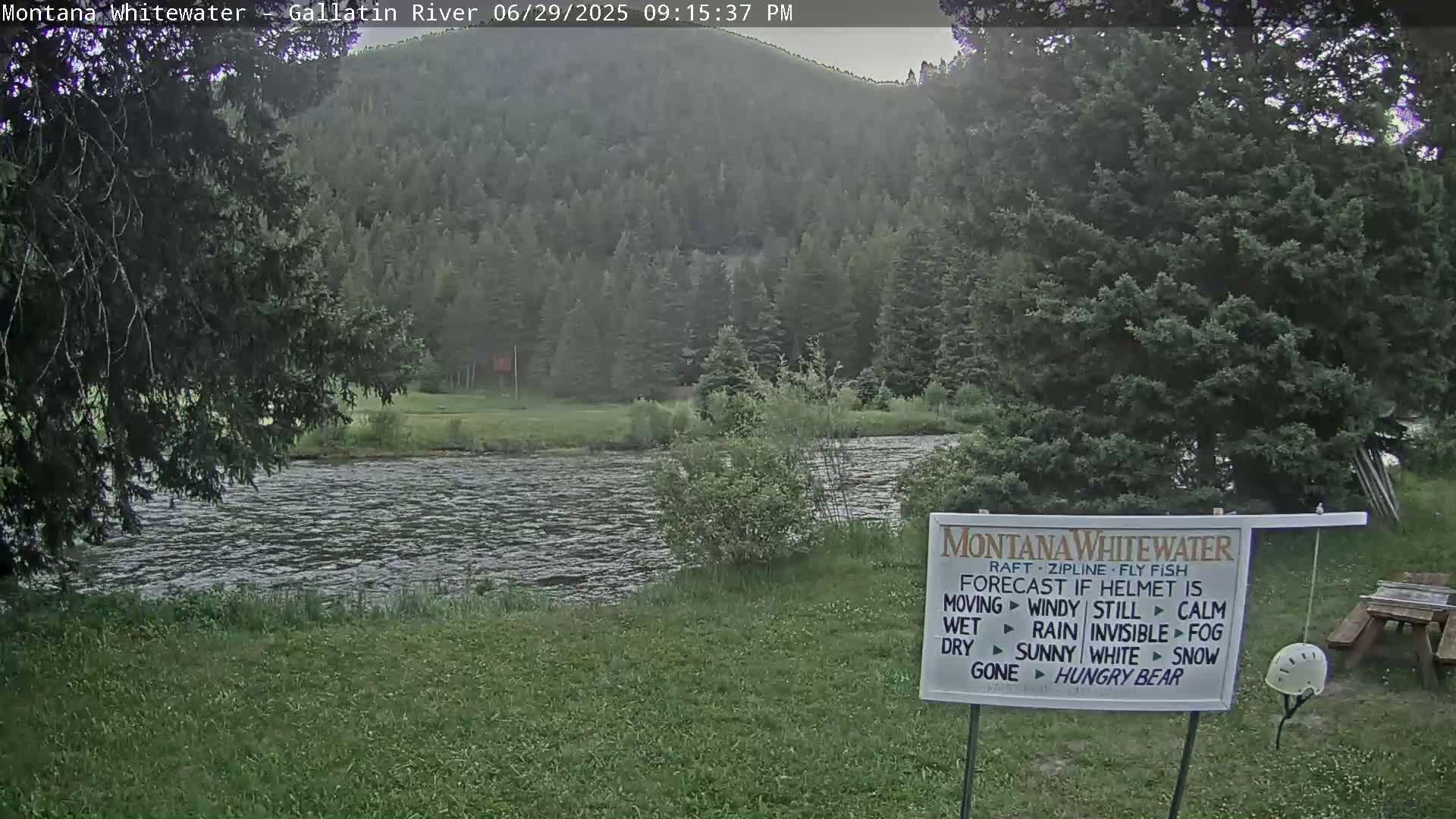 Montana Whitewater Rafting & Zipline in Gallatin River Live Cam - Gallatin Gateaway, Gallatin, Montana, USA