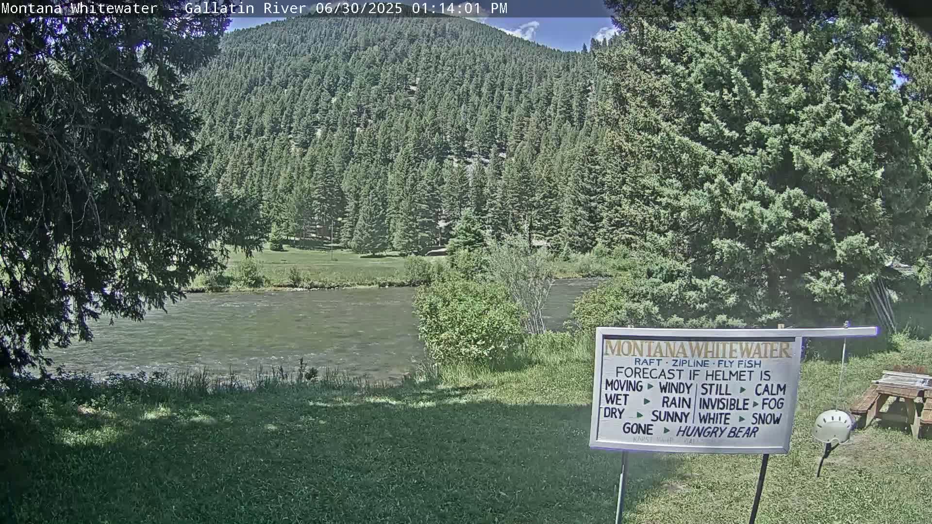 Montana Whitewater Rafting & Zipline in Gallatin River Live Cam - Gallatin Gateaway, Gallatin, Montana, USA