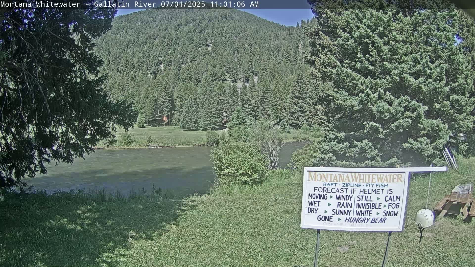 Montana Whitewater Rafting & Zipline in Gallatin River Live Cam - Gallatin Gateaway, Gallatin, Montana, USA