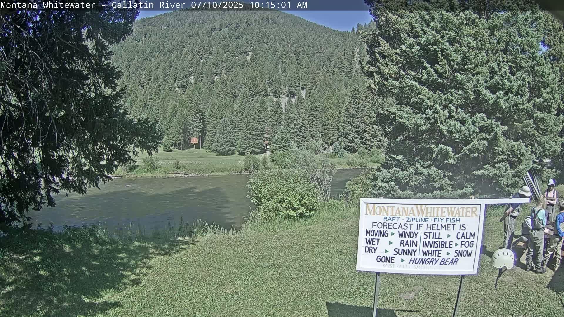 Montana Whitewater Rafting & Zipline in Gallatin River Live Cam - Gallatin Gateaway, Gallatin, Montana, USA