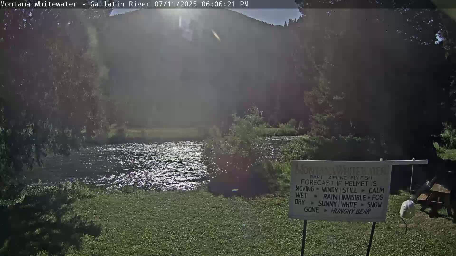 Montana Whitewater Rafting & Zipline in Gallatin River Live Cam - Gallatin Gateaway, Gallatin, Montana, USA