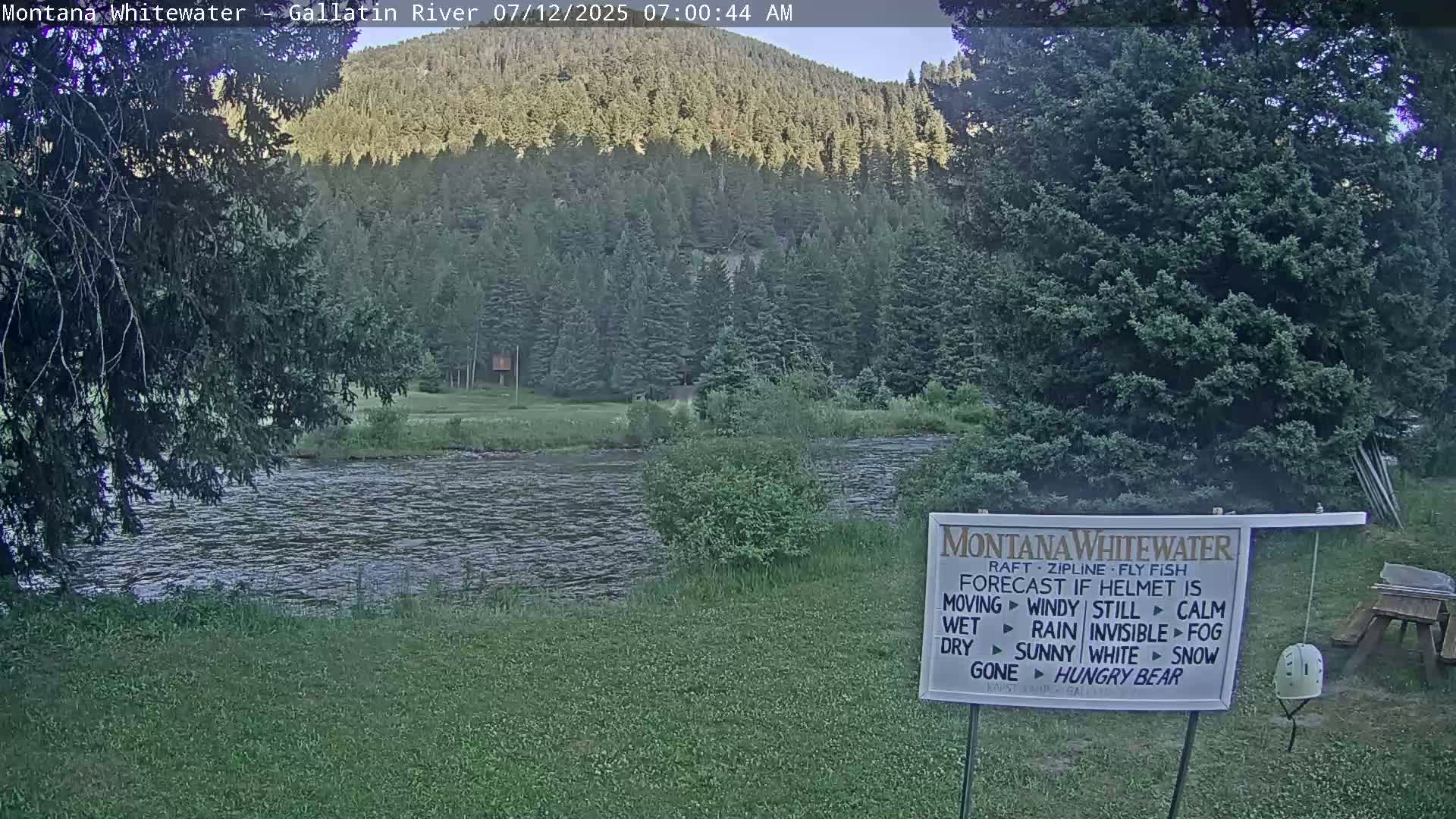Montana Whitewater Rafting & Zipline in Gallatin River Live Cam - Gallatin Gateaway, Gallatin, Montana, USA