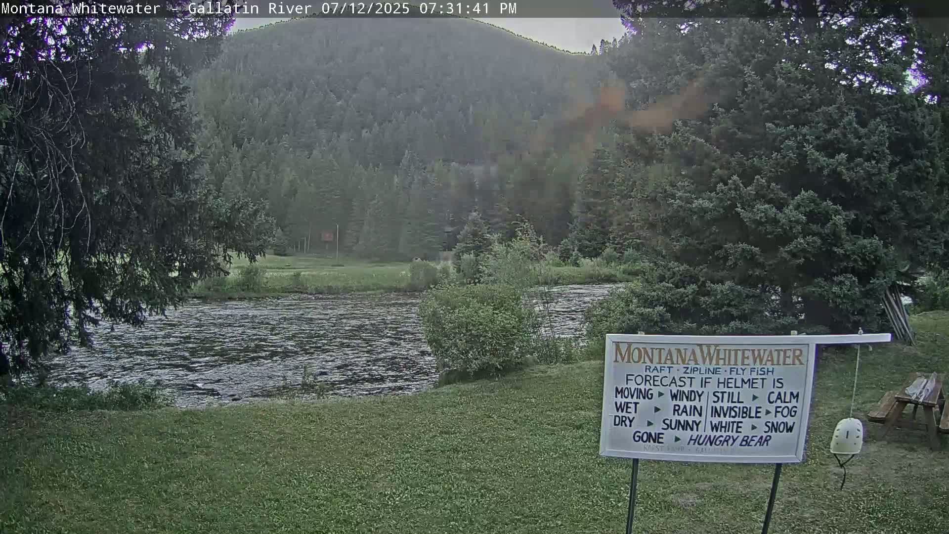 Montana Whitewater Rafting & Zipline in Gallatin River Live Cam - Gallatin Gateaway, Gallatin, Montana, USA