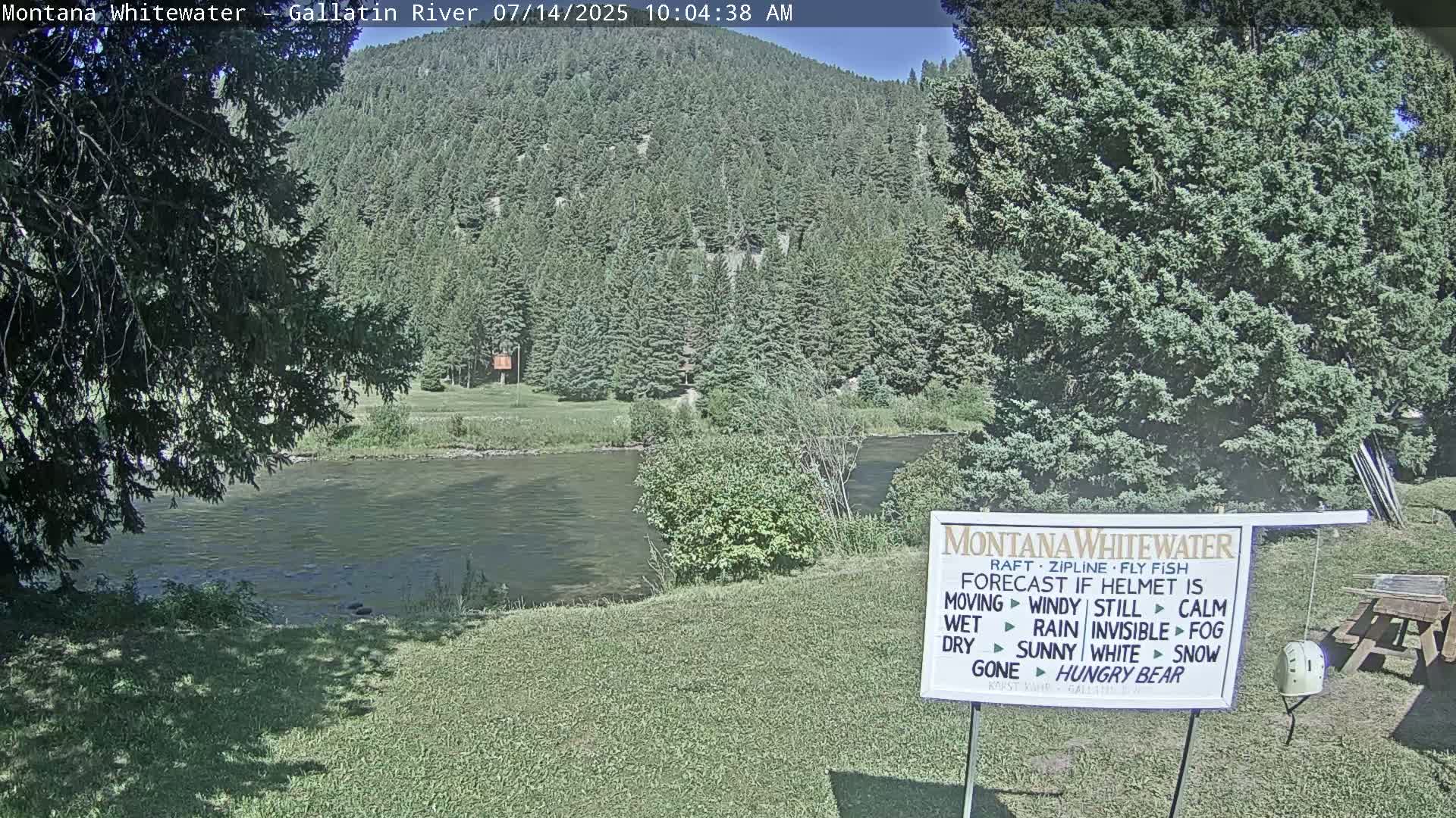 Montana Whitewater Rafting & Zipline in Gallatin River Live Cam - Gallatin Gateaway, Gallatin, Montana, USA