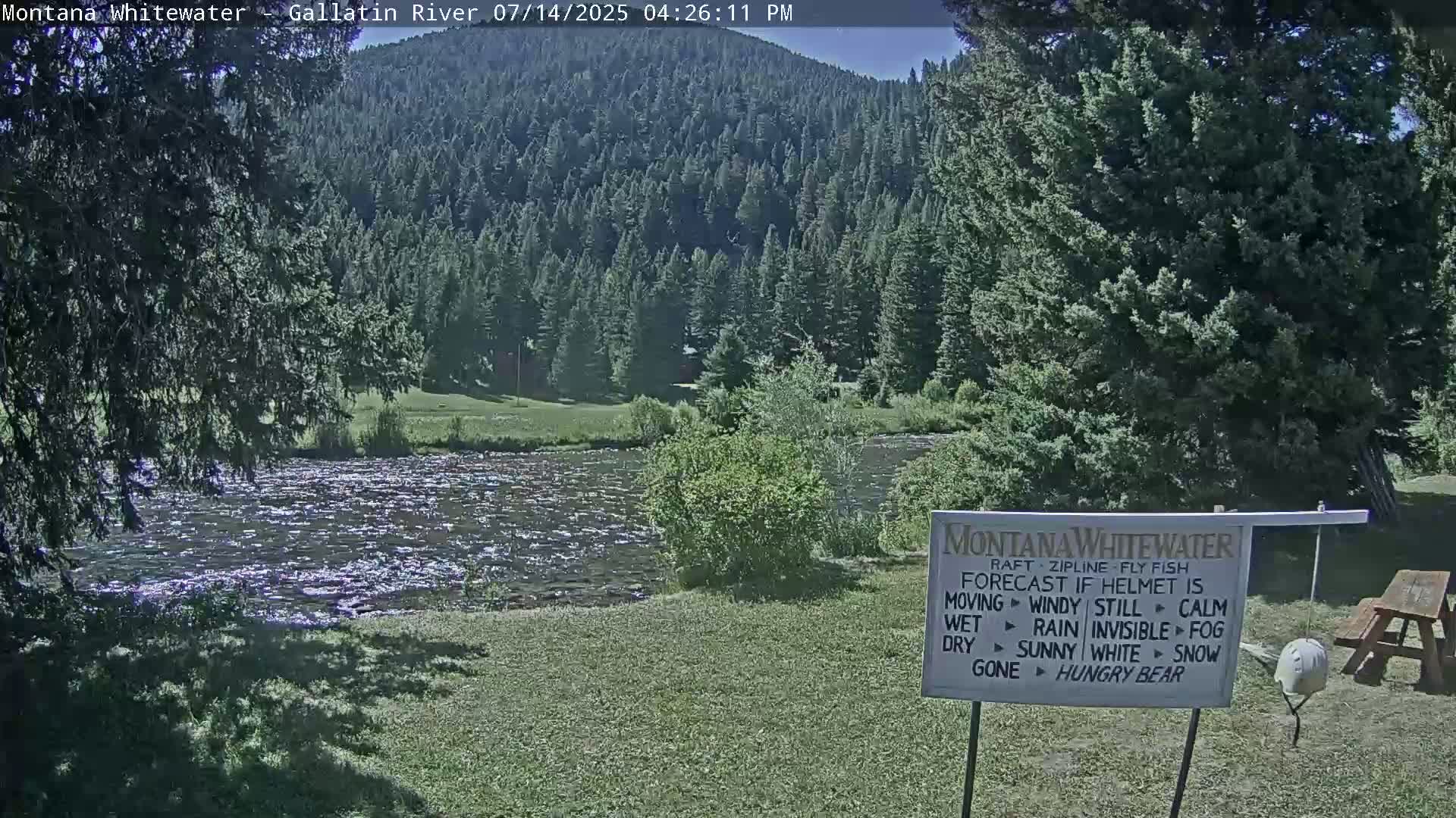 Montana Whitewater Rafting & Zipline in Gallatin River Live Cam - Gallatin Gateaway, Gallatin, Montana, USA