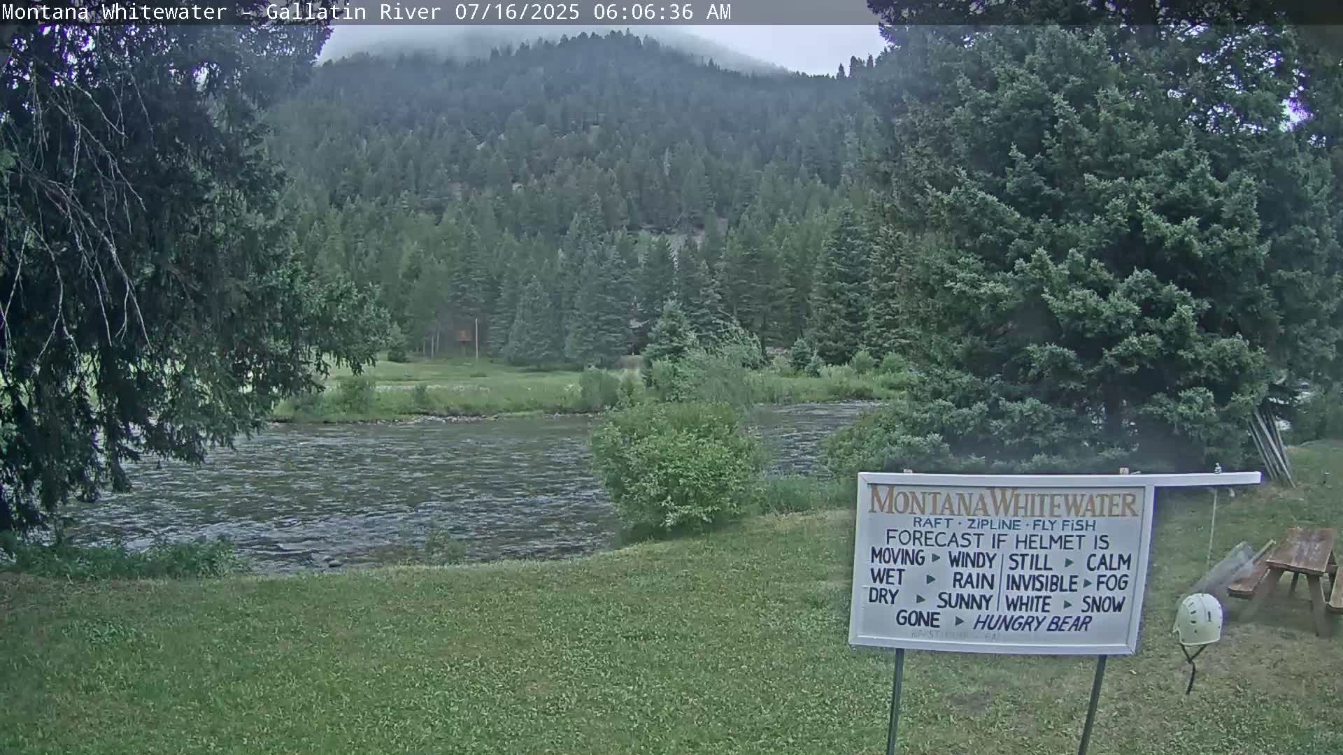 Montana Whitewater Rafting & Zipline in Gallatin River Live Cam - Gallatin Gateaway, Gallatin, Montana, USA