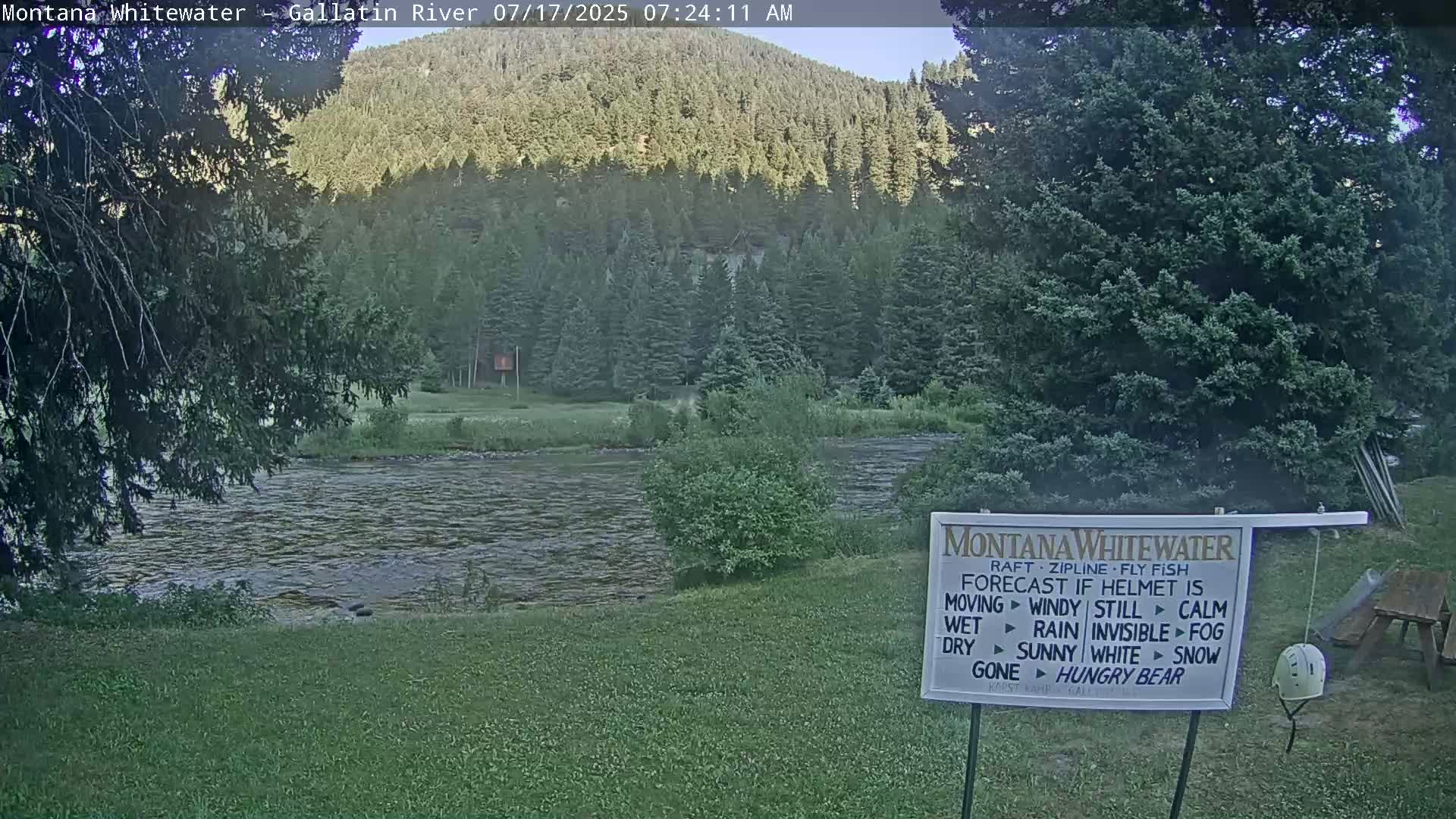 Montana Whitewater Rafting & Zipline in Gallatin River Live Cam - Gallatin Gateaway, Gallatin, Montana, USA