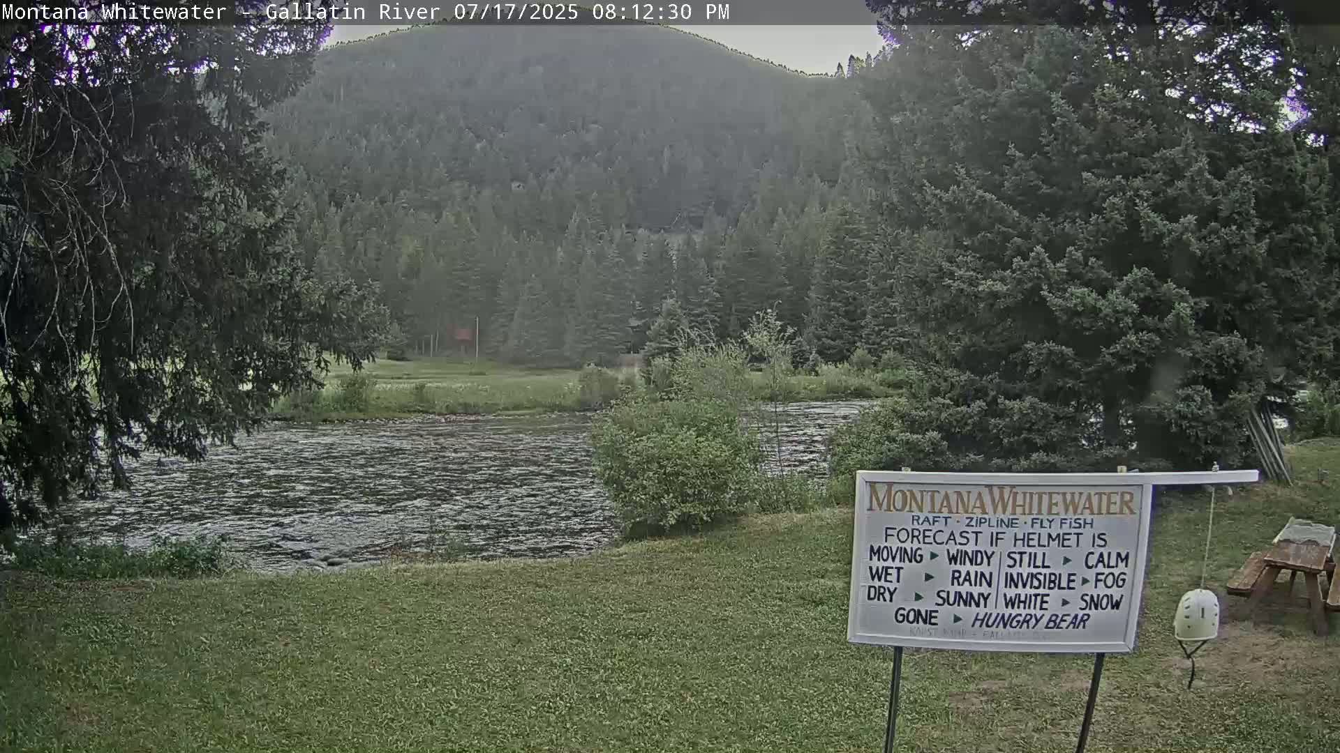Montana Whitewater Rafting & Zipline in Gallatin River Live Cam - Gallatin Gateaway, Gallatin, Montana, USA
