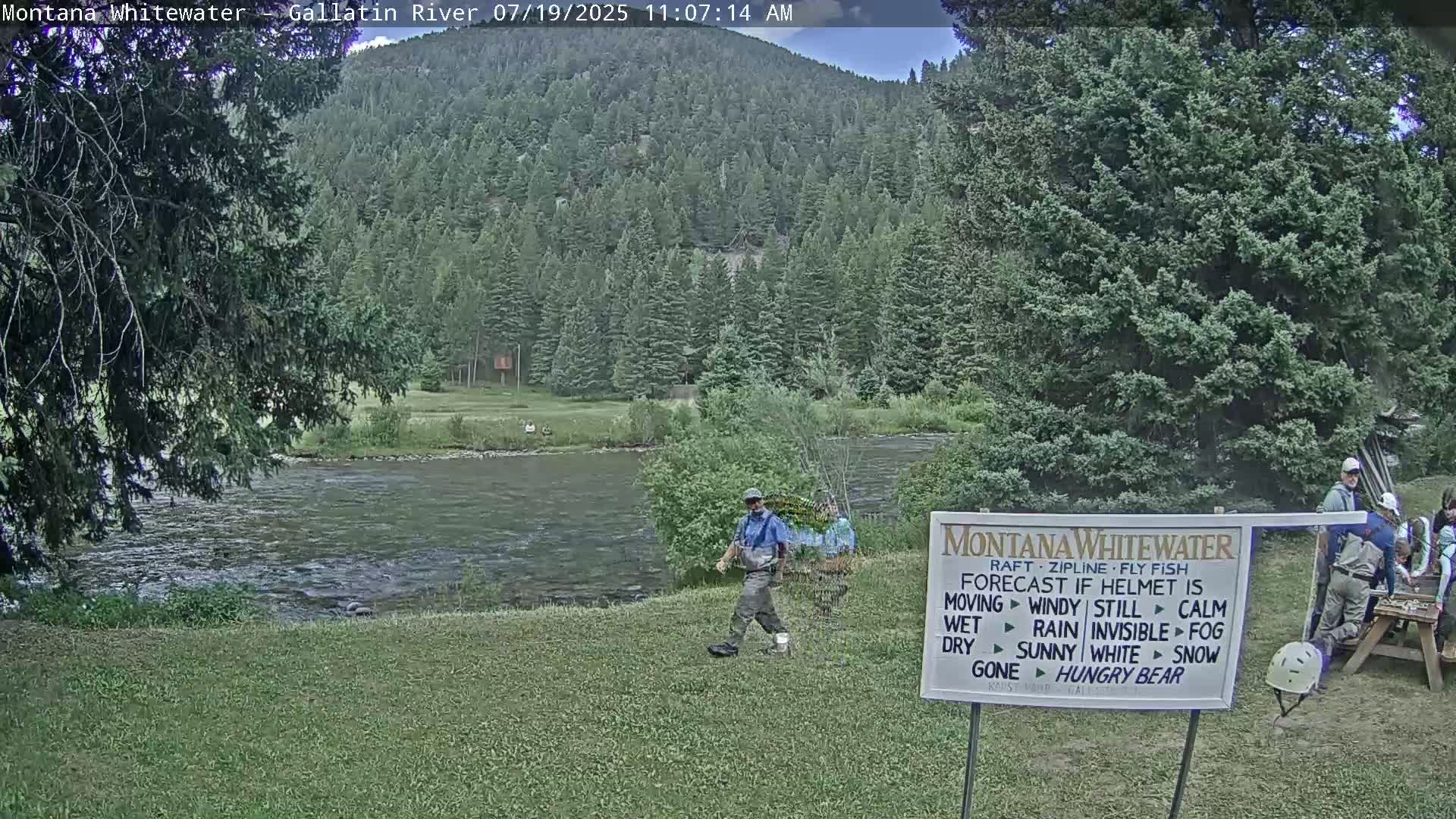 Montana Whitewater Rafting & Zipline in Gallatin River Live Cam - Gallatin Gateaway, Gallatin, Montana, USA