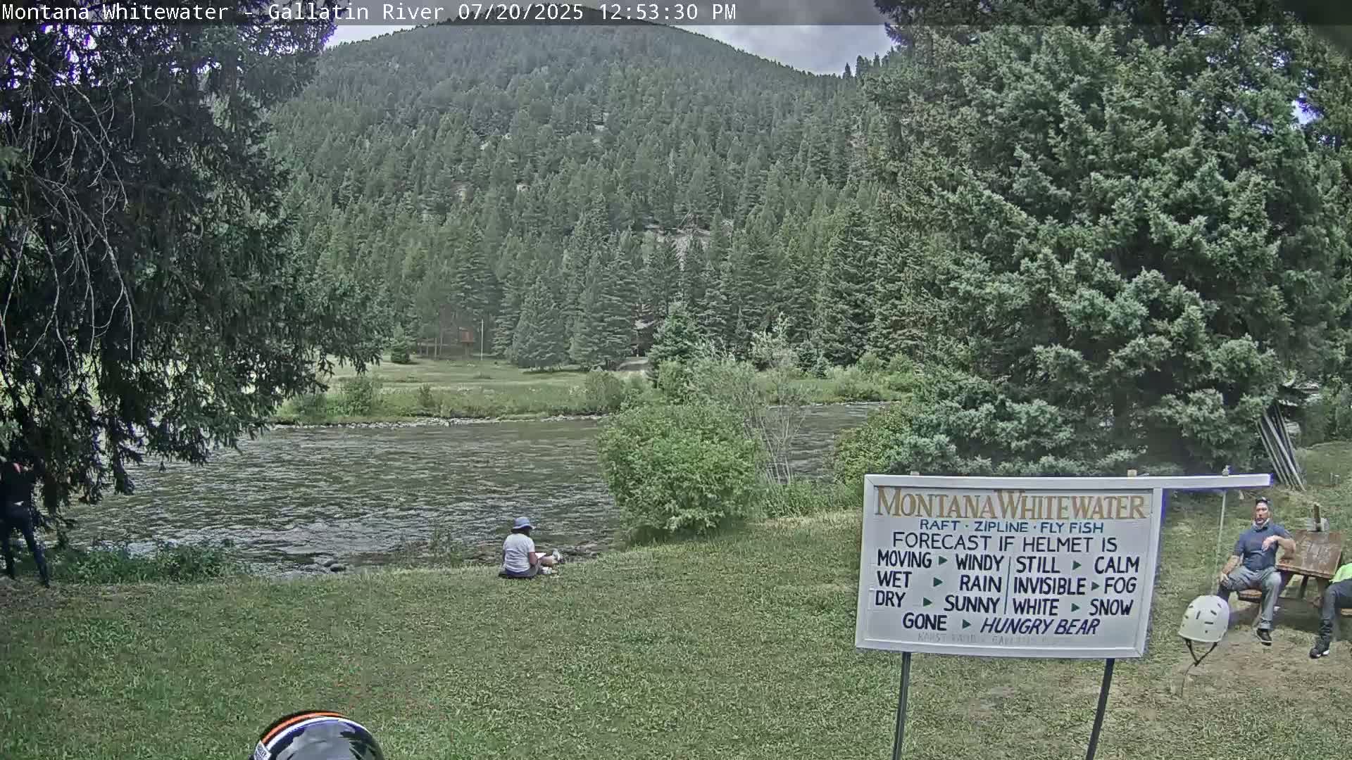 Montana Whitewater Rafting & Zipline in Gallatin River Live Cam - Gallatin Gateaway, Gallatin, Montana, USA