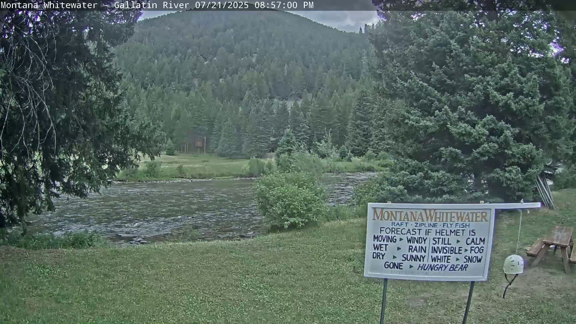 Montana Whitewater Rafting & Zipline in Gallatin River Live Cam - Gallatin Gateaway, Gallatin, Montana, USA