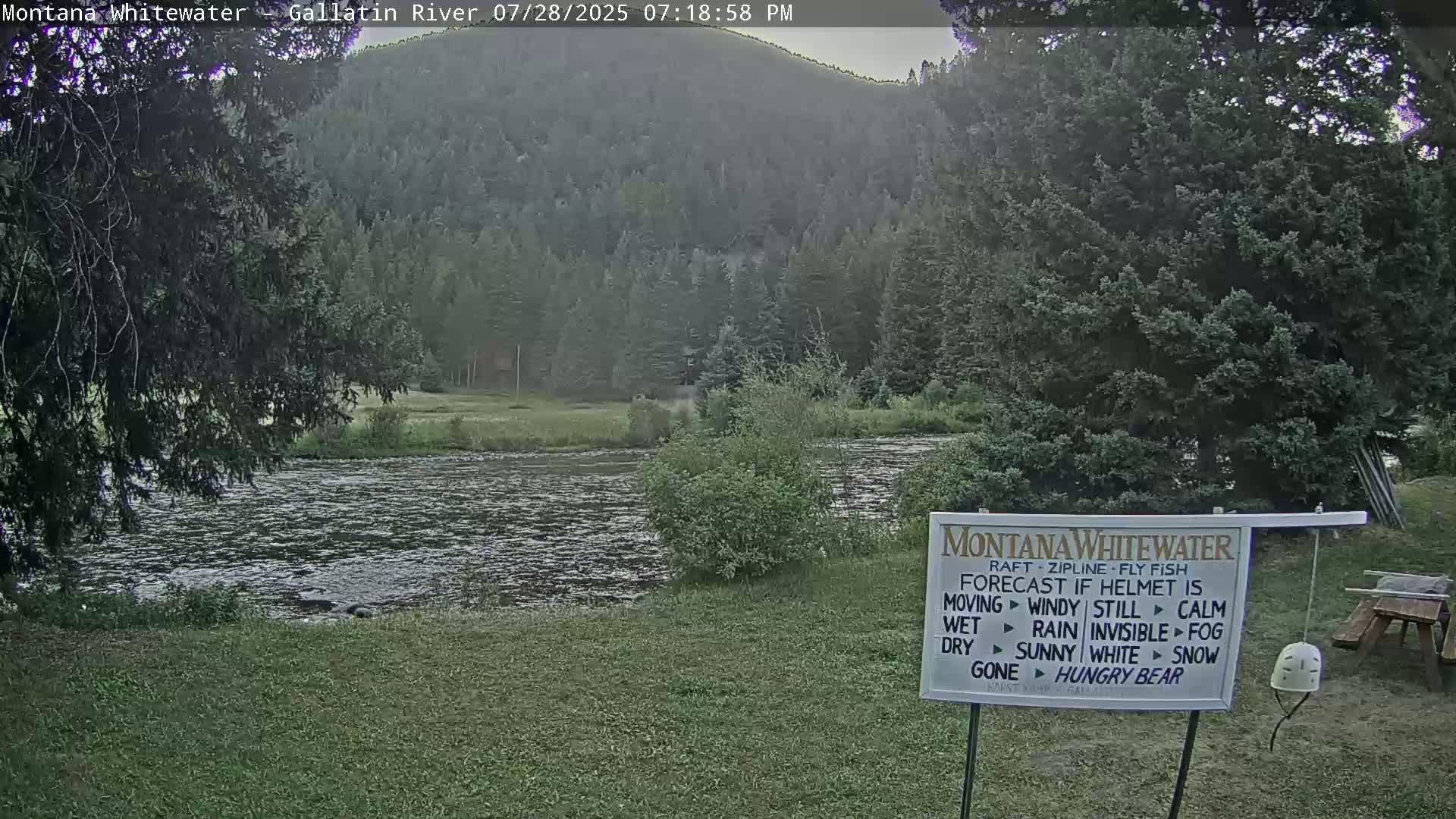 Montana Whitewater Rafting & Zipline in Gallatin River Live Cam - Gallatin Gateaway, Gallatin, Montana, USA