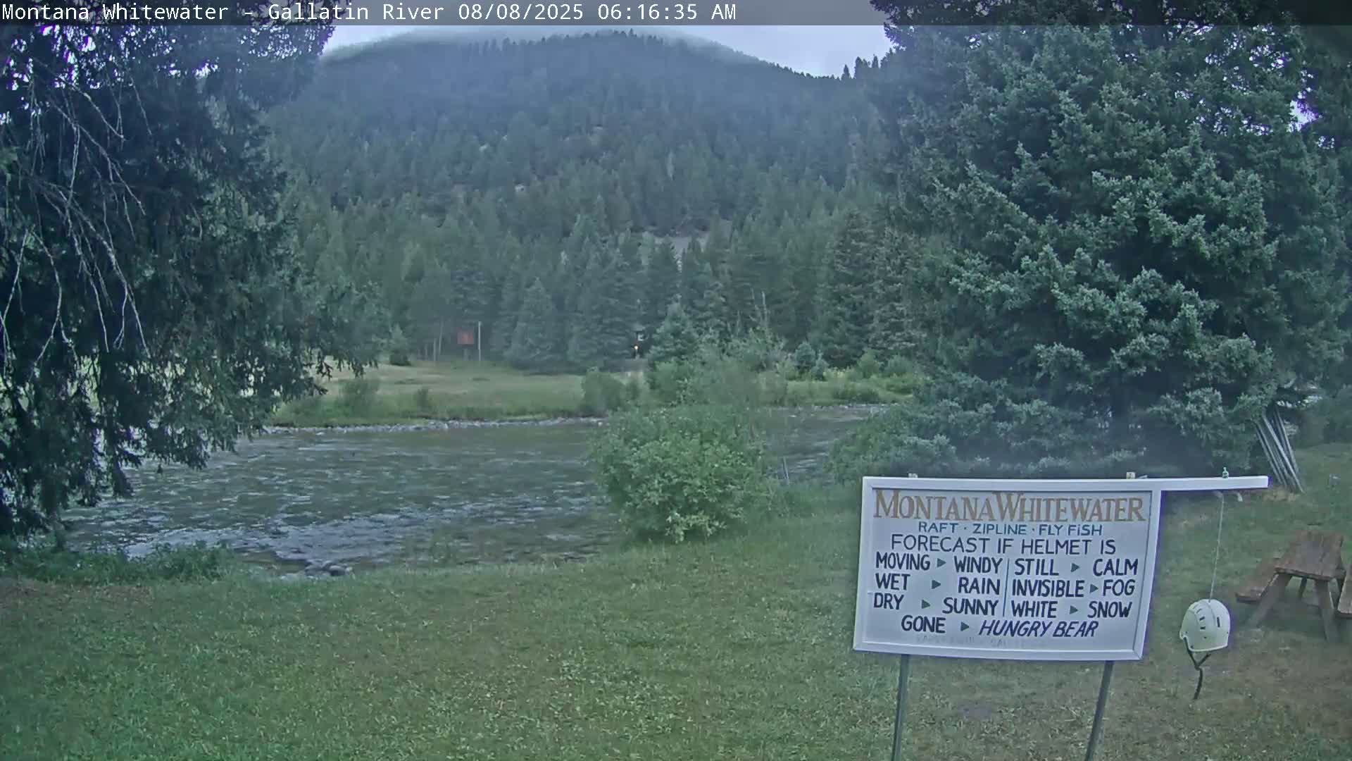Montana Whitewater Rafting & Zipline in Gallatin River Live Cam - Gallatin Gateaway, Gallatin, Montana, USA