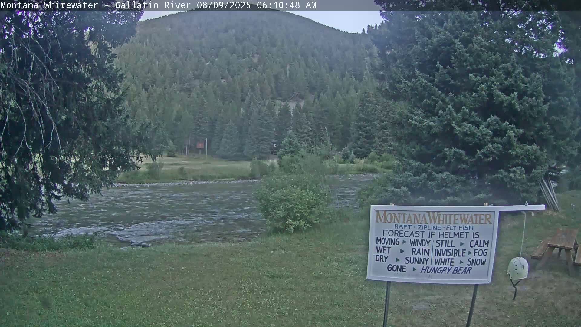 Montana Whitewater Rafting & Zipline in Gallatin River Live Cam - Gallatin Gateaway, Gallatin, Montana, USA