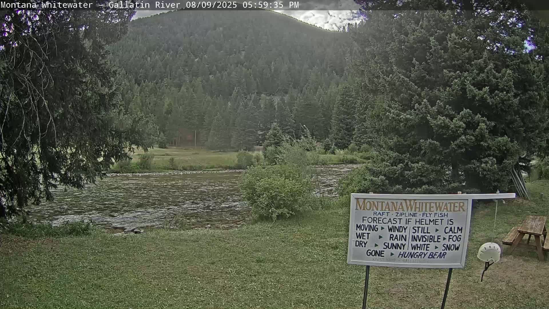 Montana Whitewater Rafting & Zipline in Gallatin River Live Cam - Gallatin Gateaway, Gallatin, Montana, USA