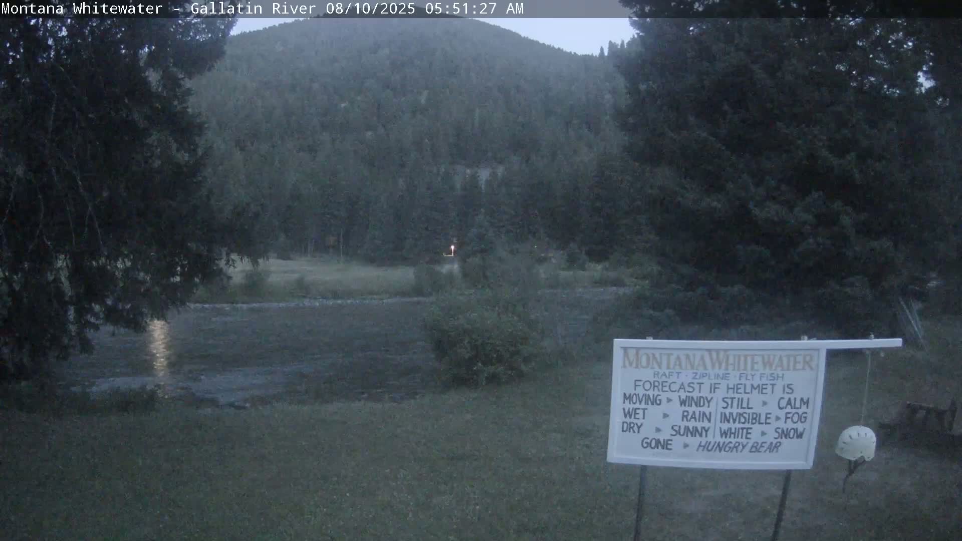 Montana Whitewater Rafting & Zipline in Gallatin River Live Cam - Gallatin Gateaway, Gallatin, Montana, USA