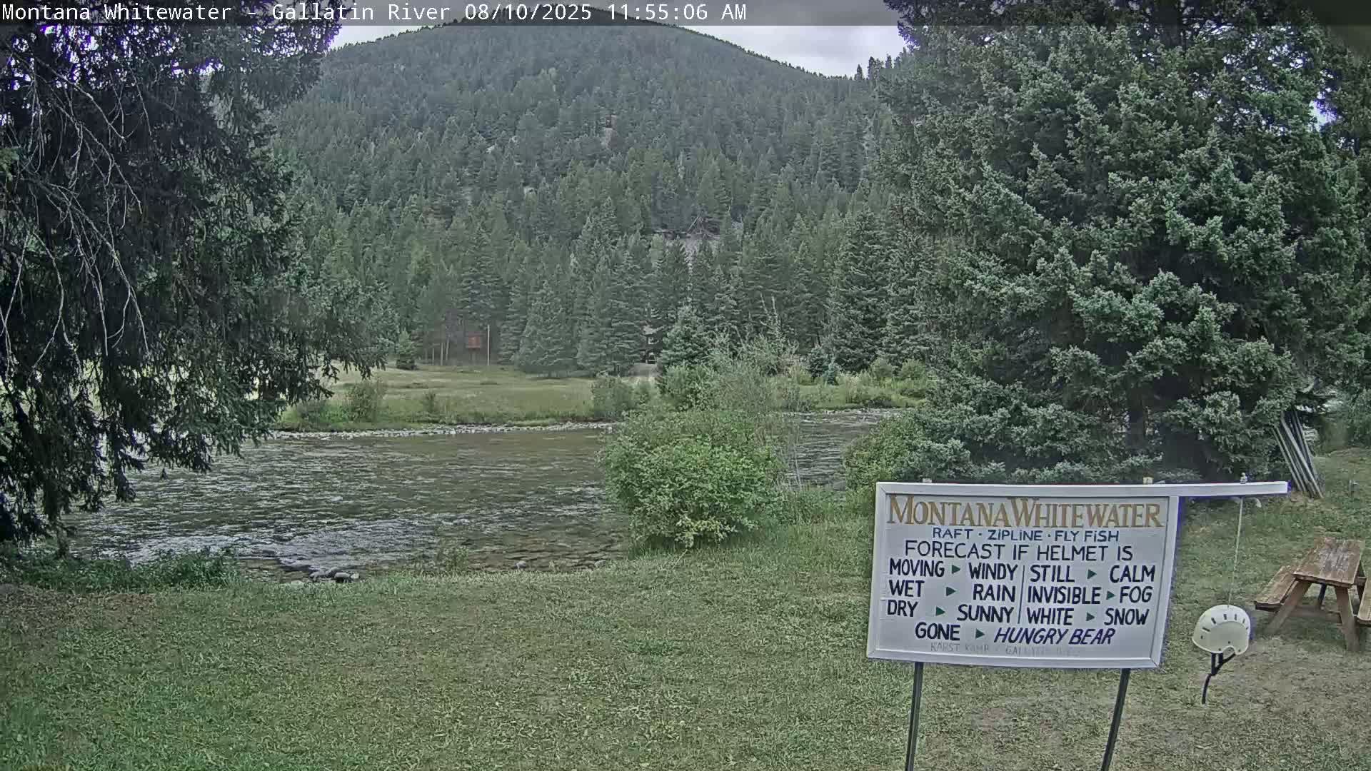 Montana Whitewater Rafting & Zipline in Gallatin River Live Cam - Gallatin Gateaway, Gallatin, Montana, USA