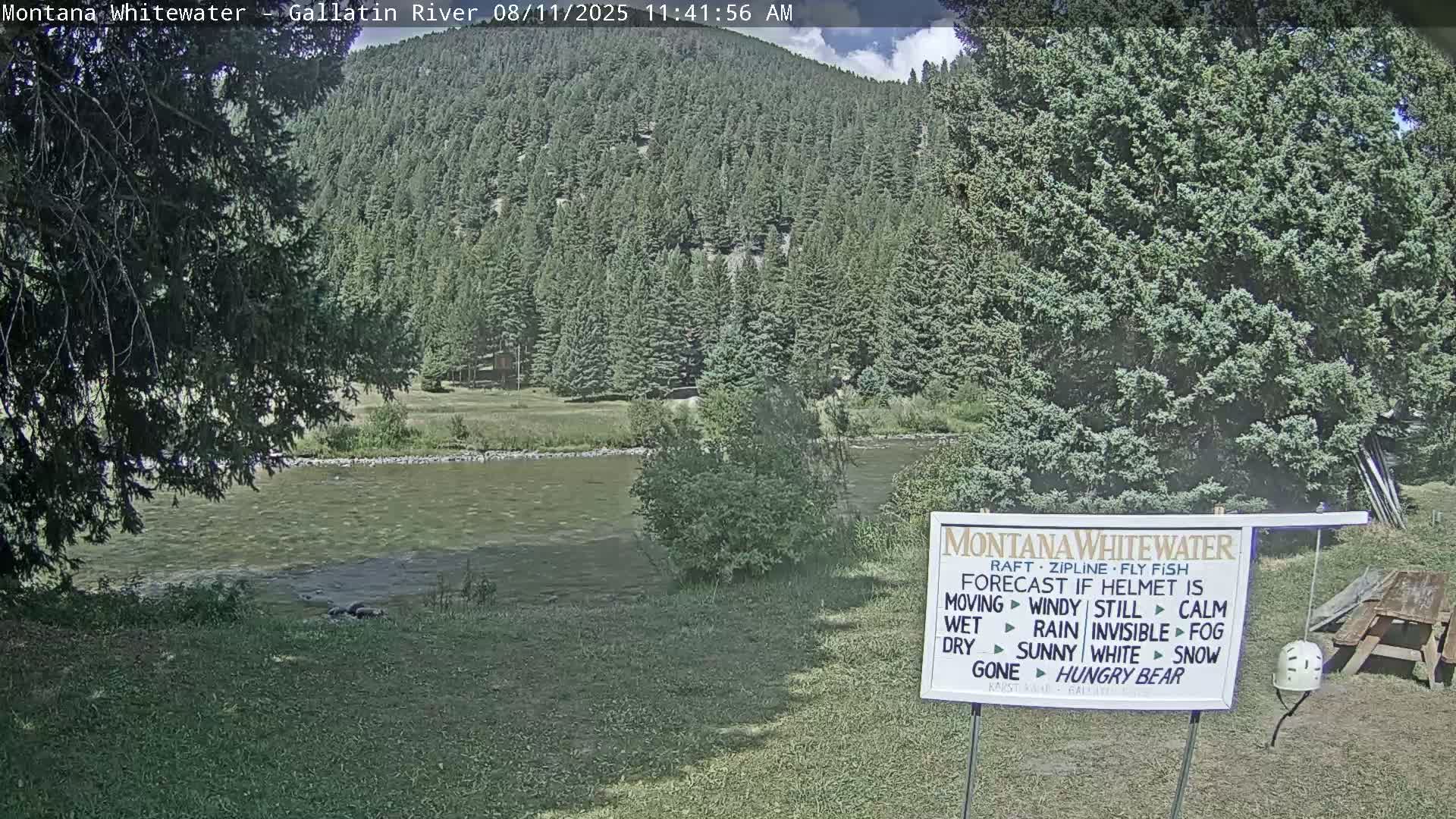 Montana Whitewater Rafting & Zipline in Gallatin River Live Cam - Gallatin Gateaway, Gallatin, Montana, USA