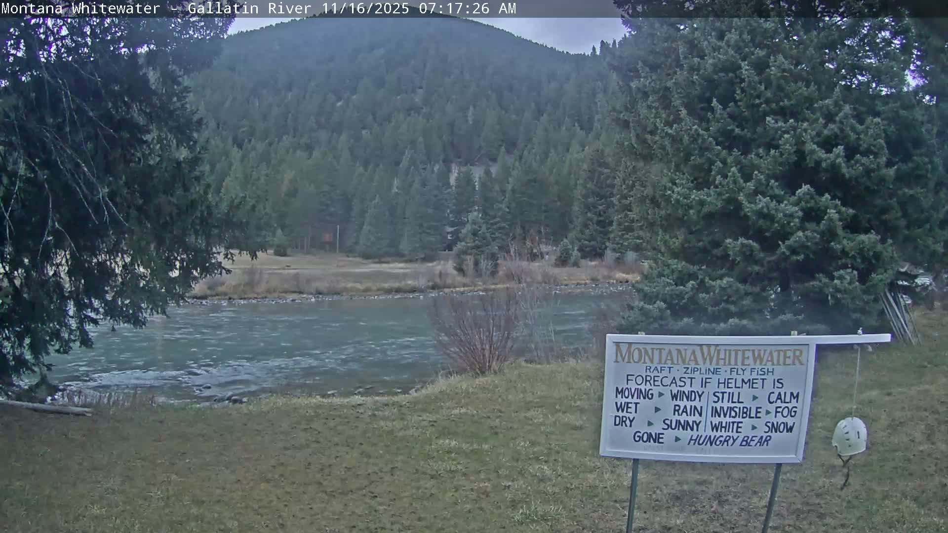Montana Whitewater Rafting & Zipline in Gallatin River Live Cam - Gallatin Gateaway, Gallatin, Montana, USA