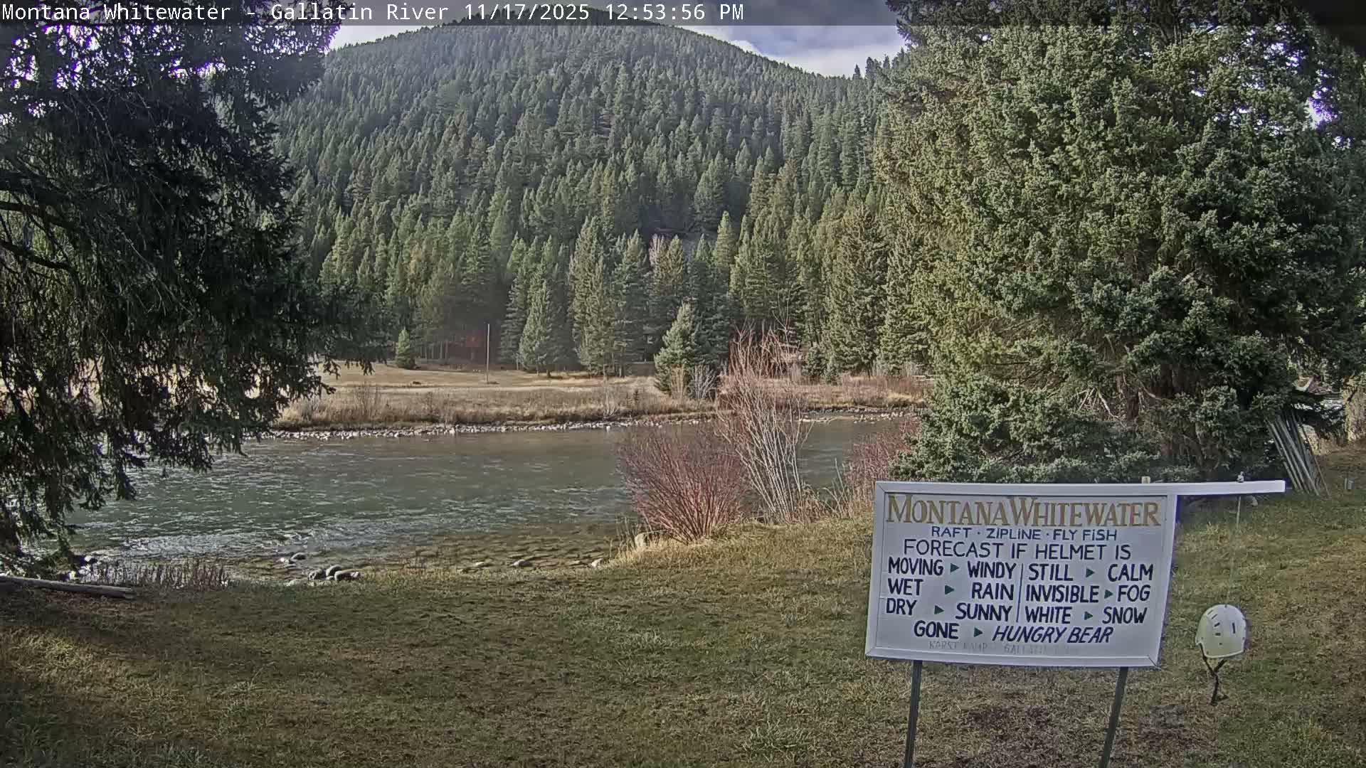 Montana Whitewater Rafting & Zipline in Gallatin River Live Cam - Gallatin Gateaway, Gallatin, Montana, USA