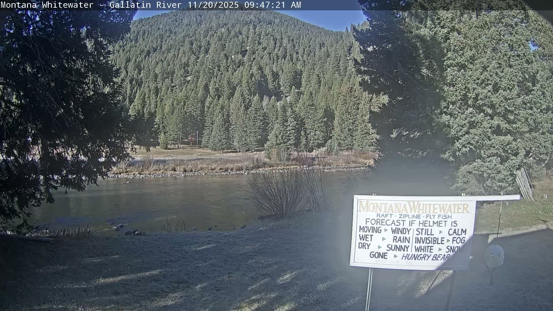 Montana Whitewater Rafting & Zipline in Gallatin River Live Cam - Gallatin Gateaway, Gallatin, Montana, USA