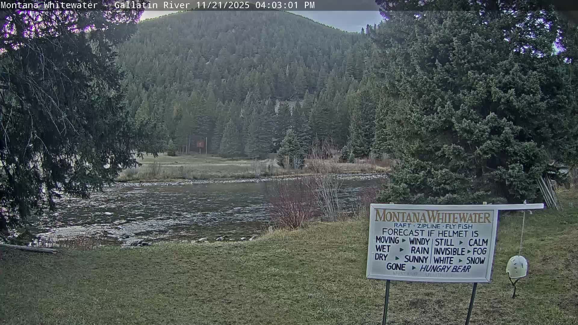 Montana Whitewater Rafting & Zipline in Gallatin River Live Cam - Gallatin Gateaway, Gallatin, Montana, USA