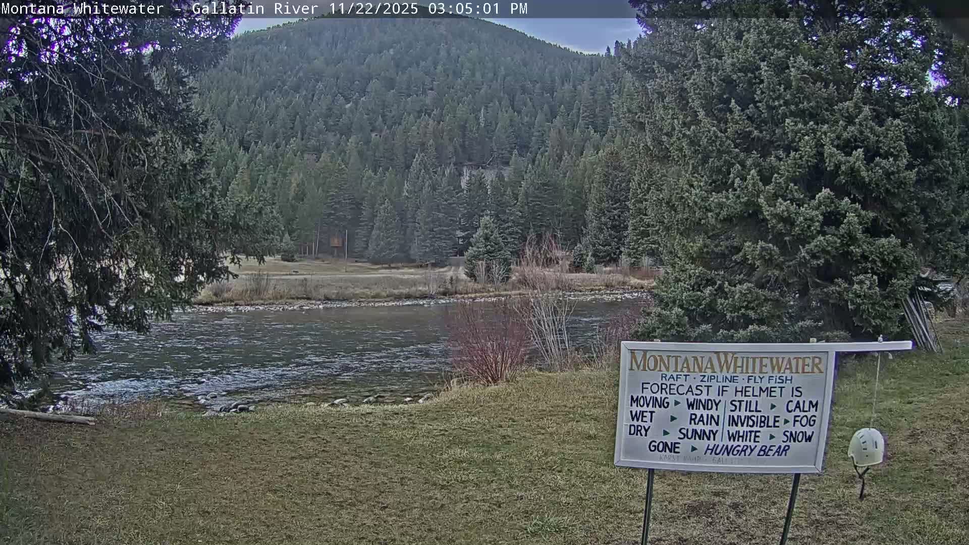 Montana Whitewater Rafting & Zipline in Gallatin River Live Cam - Gallatin Gateaway, Gallatin, Montana, USA