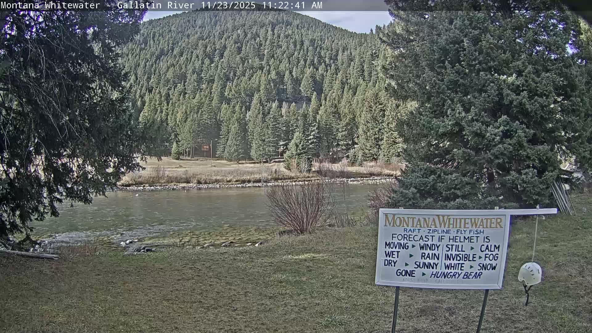 Montana Whitewater Rafting & Zipline in Gallatin River Live Cam - Gallatin Gateaway, Gallatin, Montana, USA