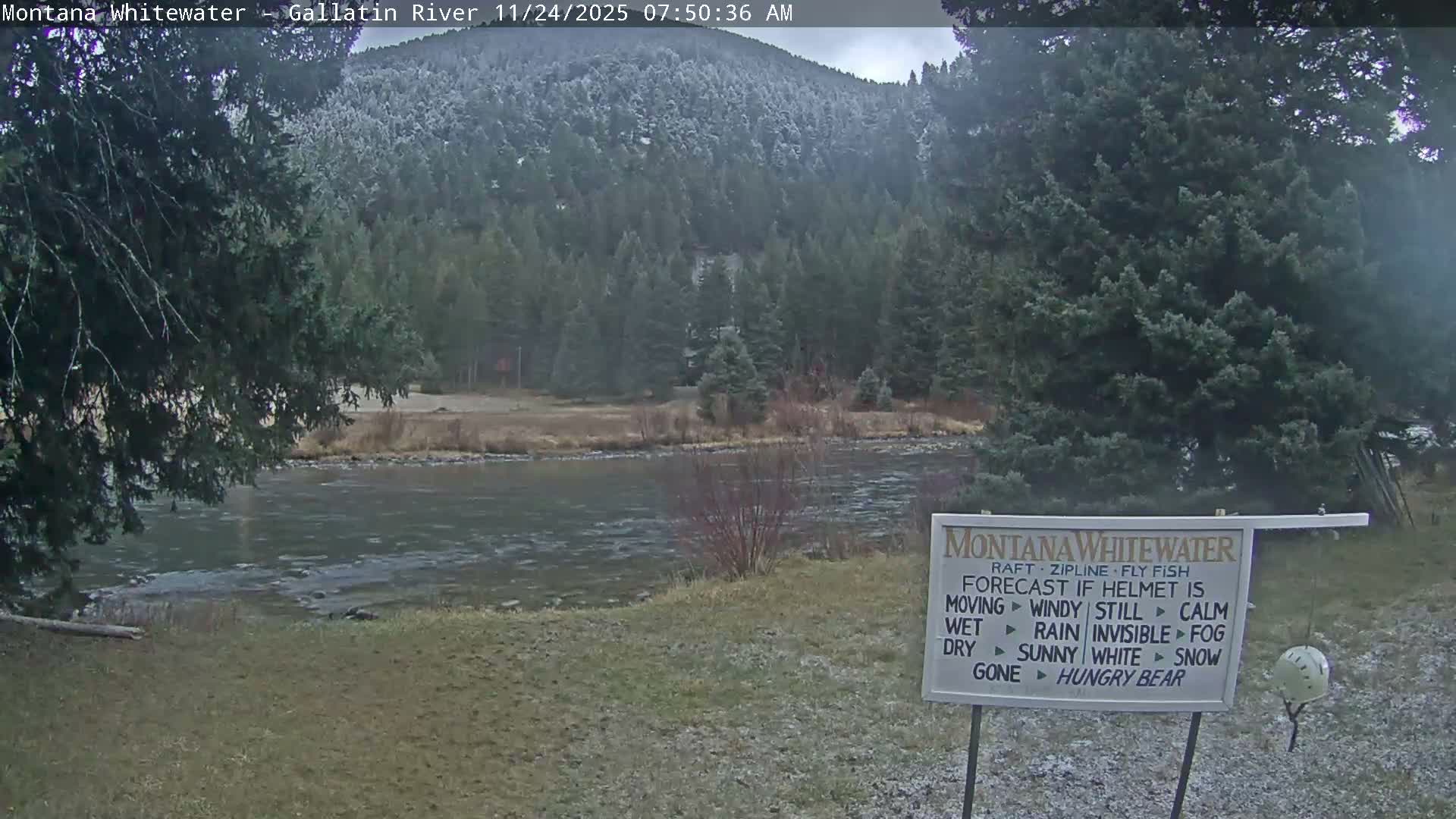 Montana Whitewater Rafting & Zipline in Gallatin River Live Cam - Gallatin Gateaway, Gallatin, Montana, USA