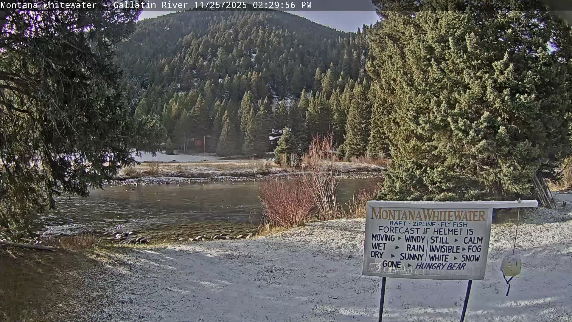 Montana Whitewater Rafting & Zipline in Gallatin River Live Cam - Gallatin Gateaway, Gallatin, Montana, USA