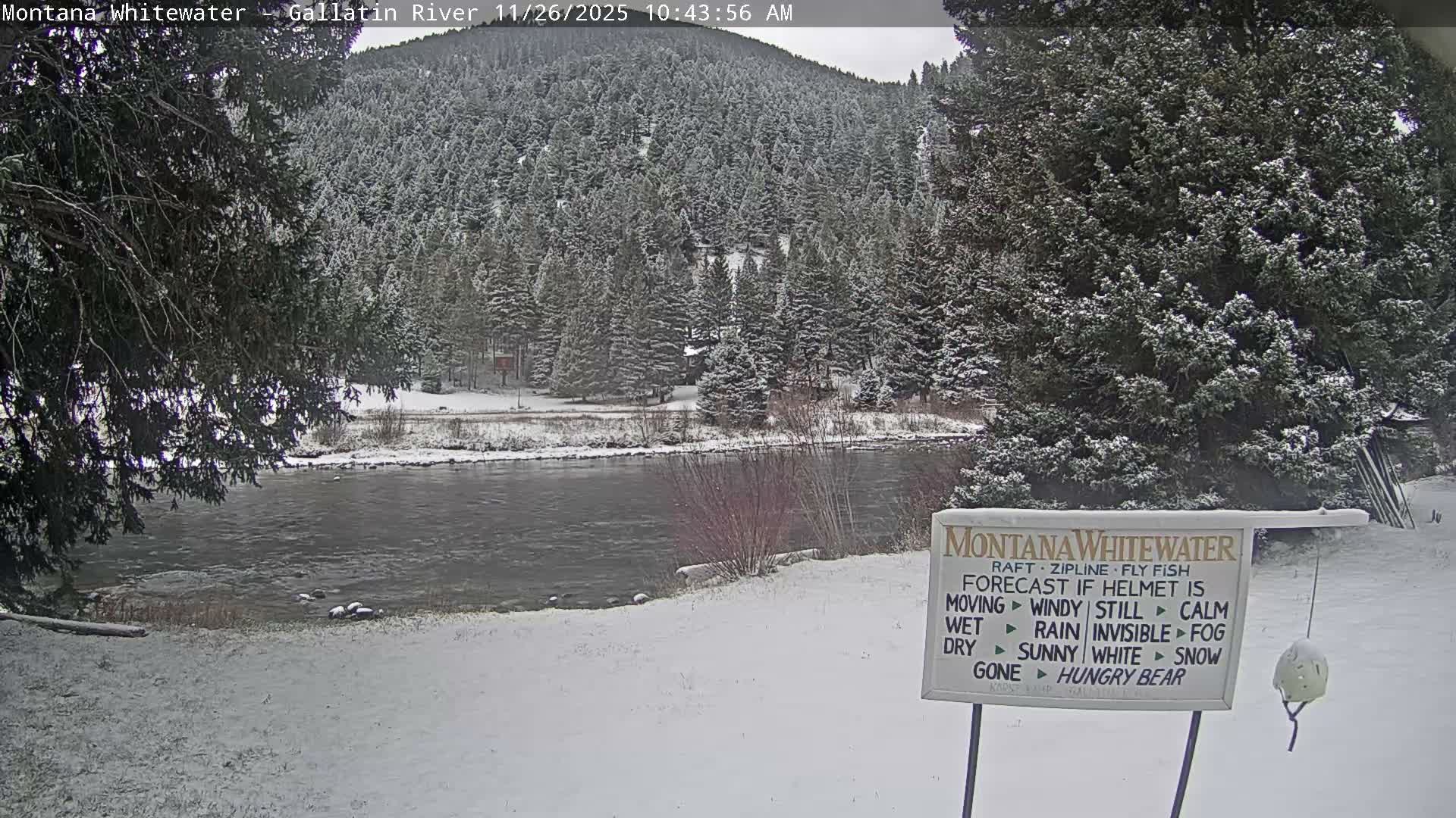 Montana Whitewater Rafting & Zipline in Gallatin River Live Cam - Gallatin Gateaway, Gallatin, Montana, USA