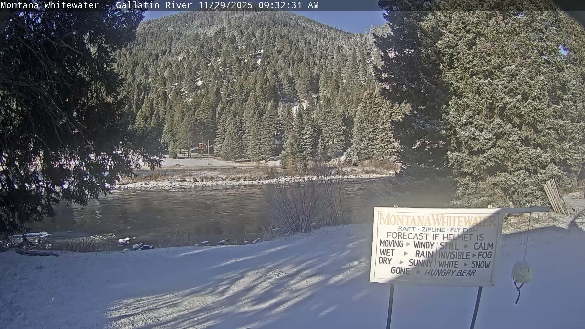 Montana Whitewater Rafting & Zipline in Gallatin River Live Cam - Gallatin Gateaway, Gallatin, Montana, USA