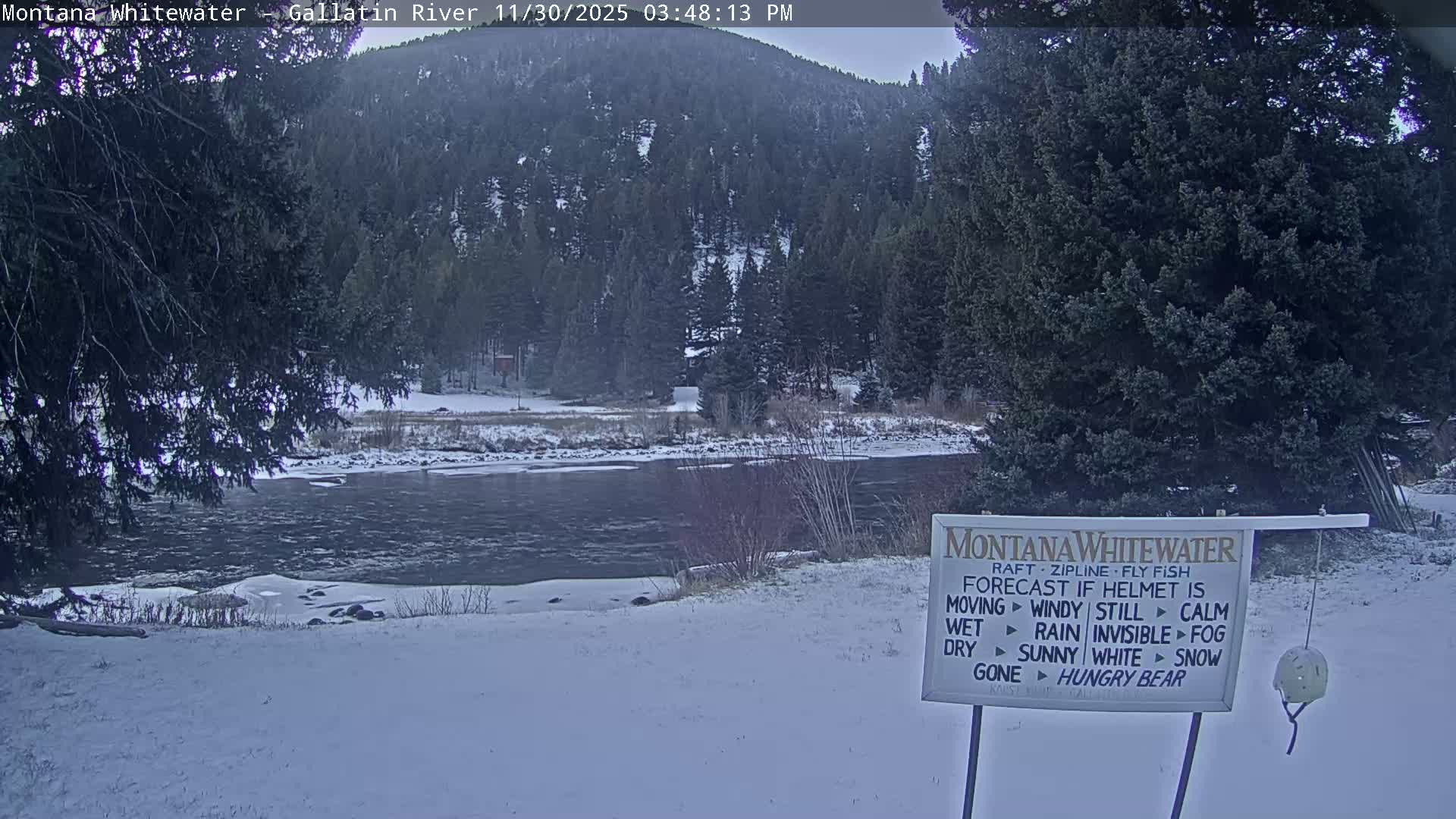 Montana Whitewater Rafting & Zipline in Gallatin River Live Cam - Gallatin Gateaway, Gallatin, Montana, USA