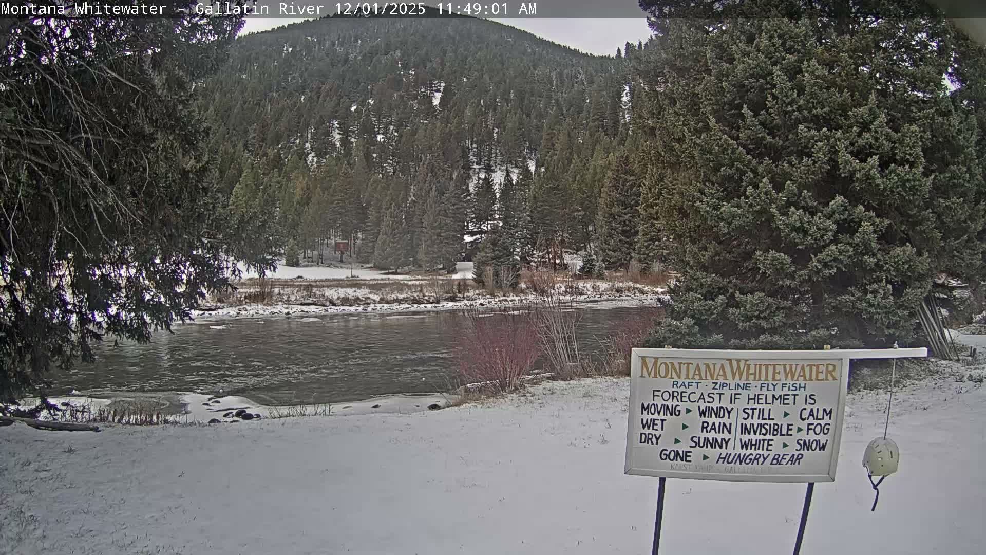 Montana Whitewater Rafting & Zipline in Gallatin River Live Cam - Gallatin Gateaway, Gallatin, Montana, USA