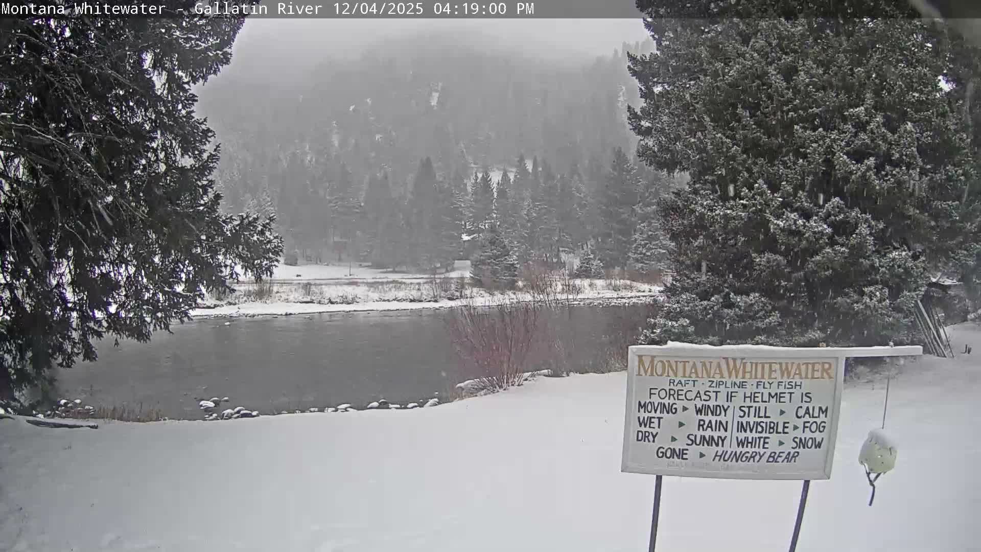 Montana Whitewater Rafting & Zipline in Gallatin River Live Cam - Gallatin Gateaway, Gallatin, Montana, USA