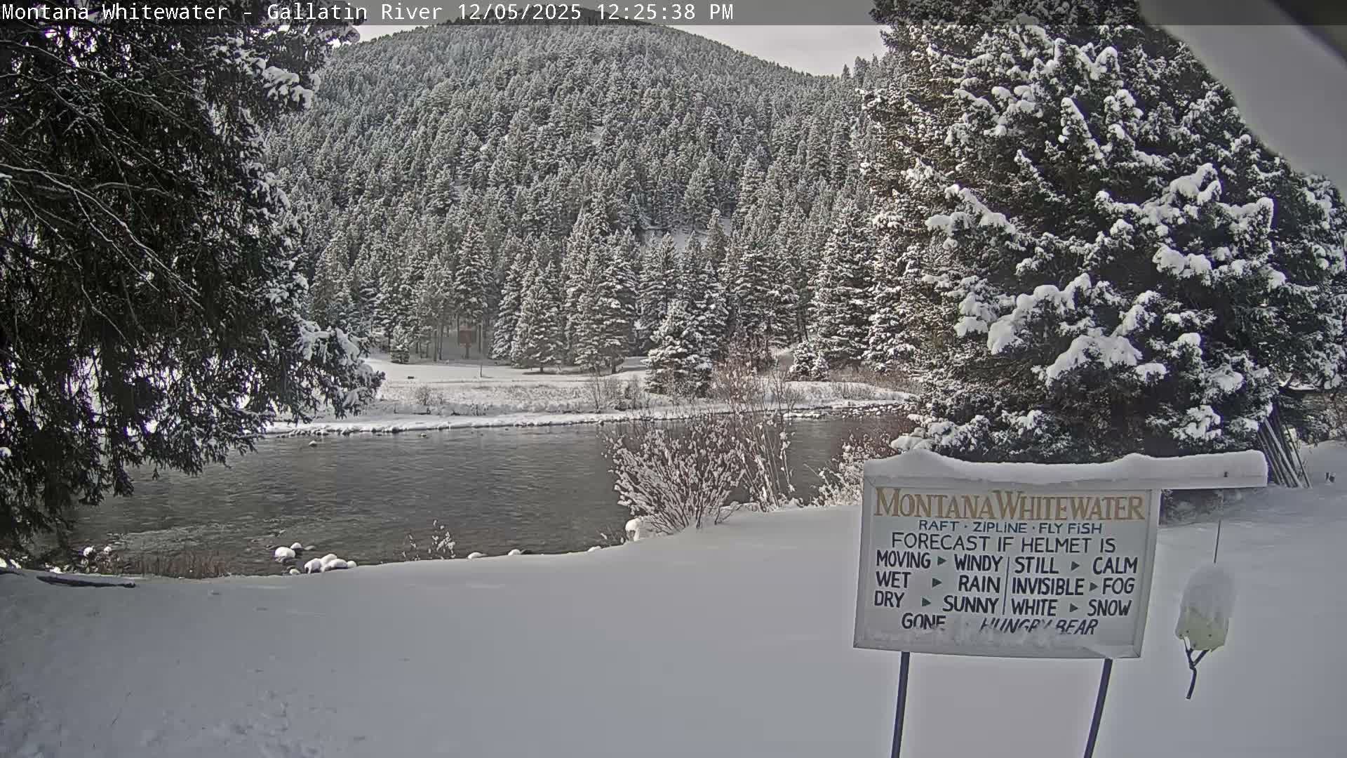 Montana Whitewater Rafting & Zipline in Gallatin River Live Cam - Gallatin Gateaway, Gallatin, Montana, USA