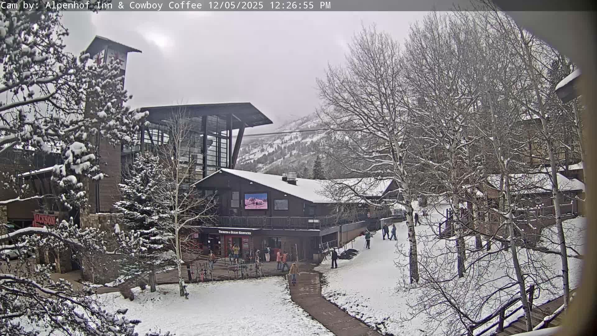  Jackson Hole Mountains &  Teton Ski Village  Live Cam - Teton Village, Teton, Wyoming, USA